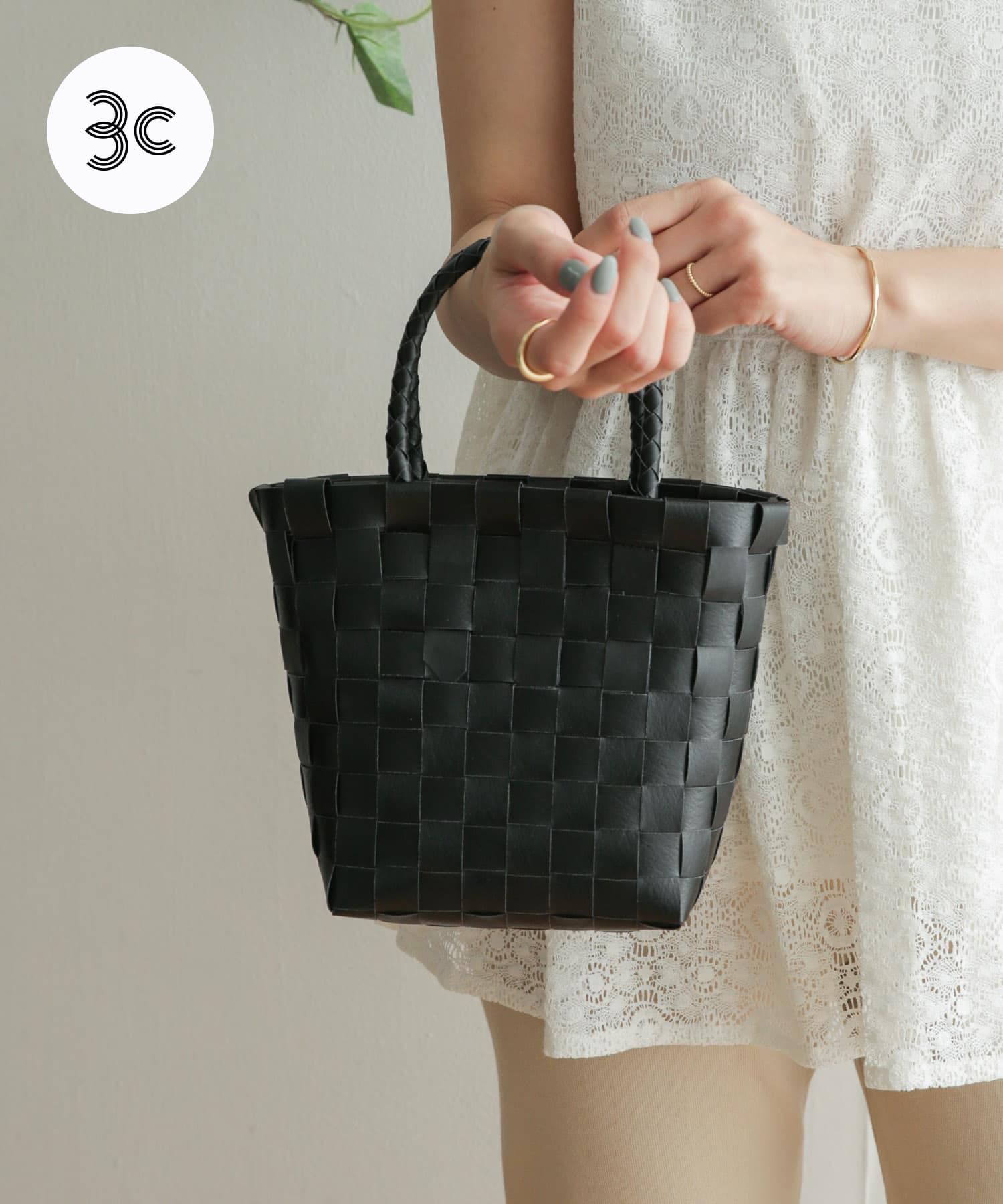 commpost　マーケットバッグ Black one