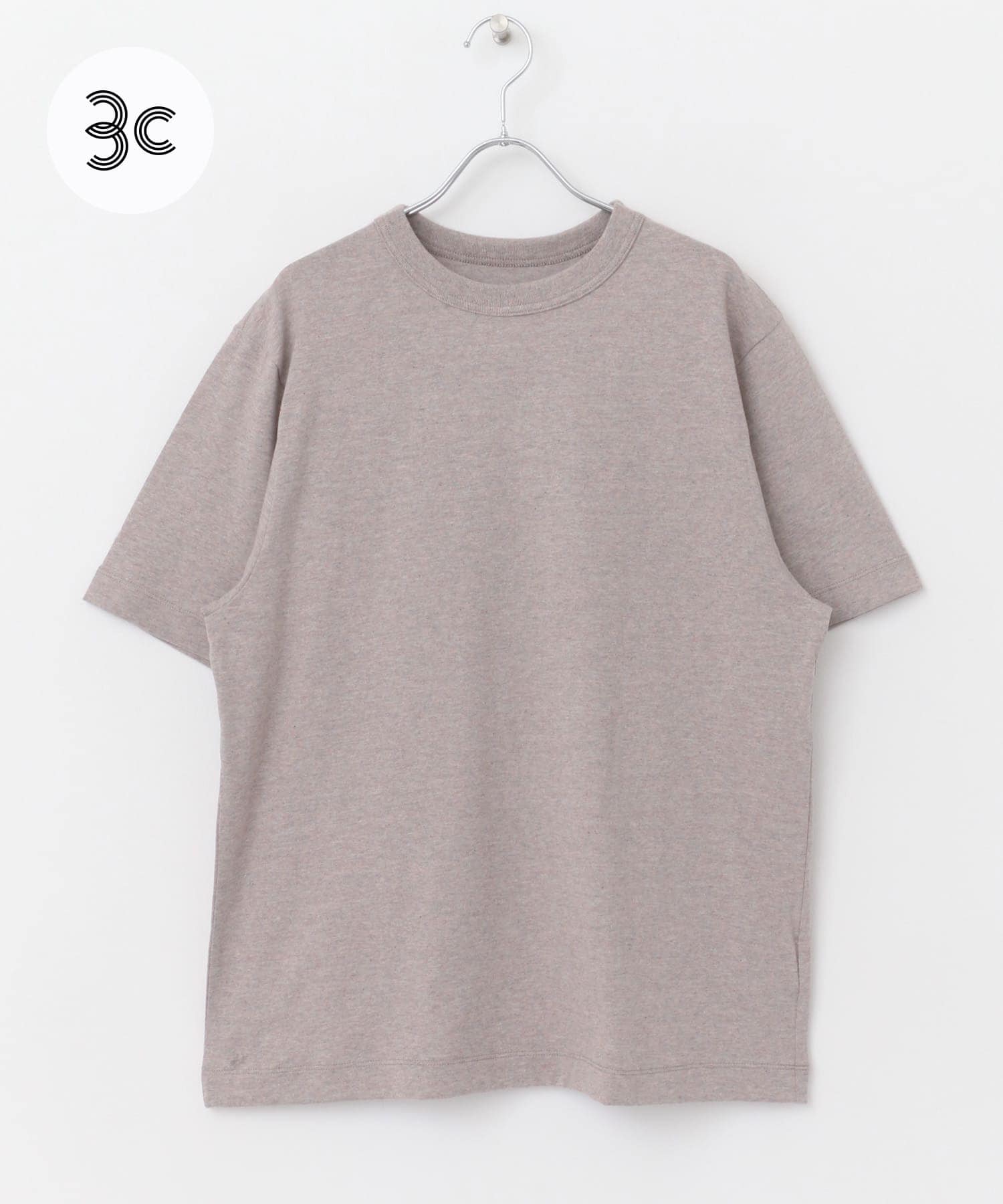 『3サイズ展開』commpost　リサイクルコットンショートスリーブTシャツ PINK BEIGE 4