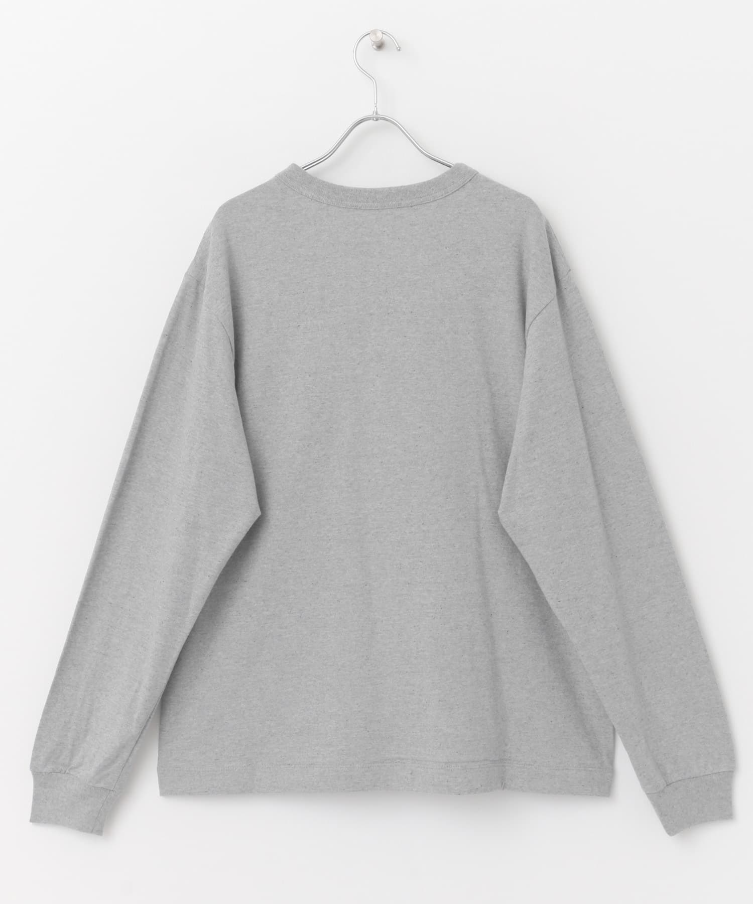 『ユニセックス』『6サイズ展開』commpost　リサイクルコットンロングスリーブTシャツ GRAY 1