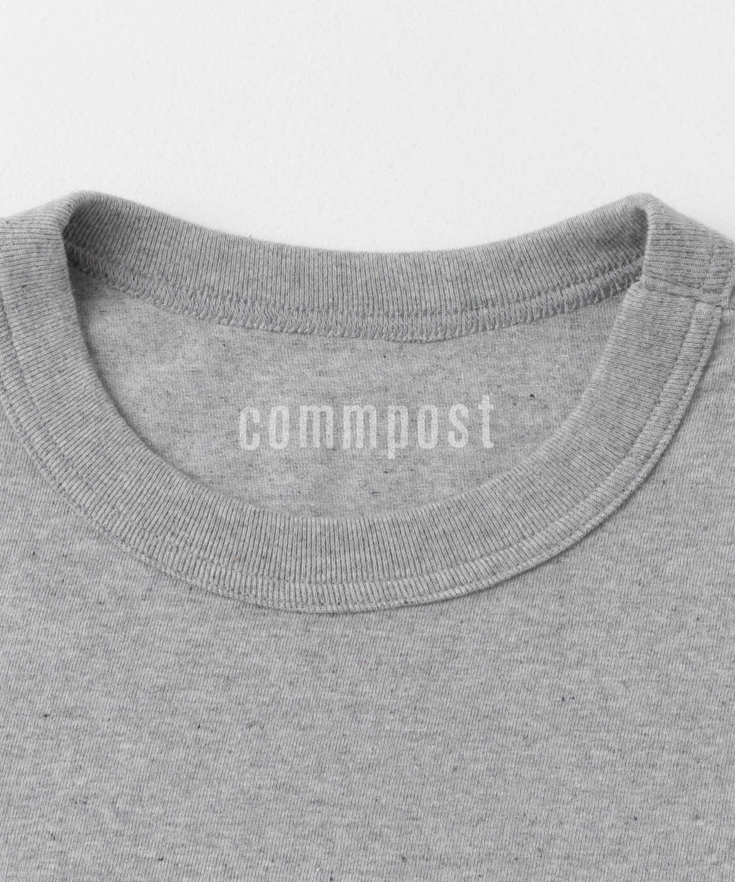 『3サイズ展開』commpost　リサイクルコットンショートスリーブTシャツ GRAY 1