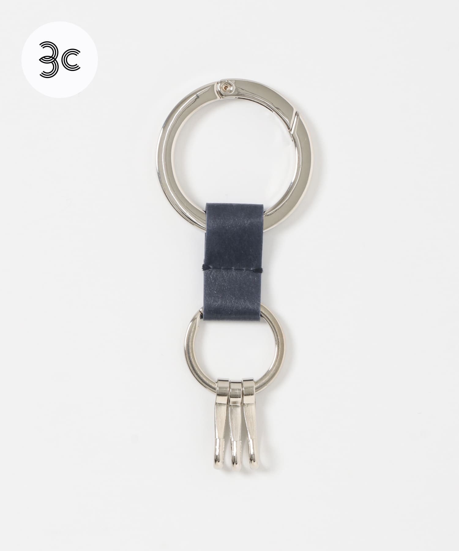 commpost　キーリング Navy FREE