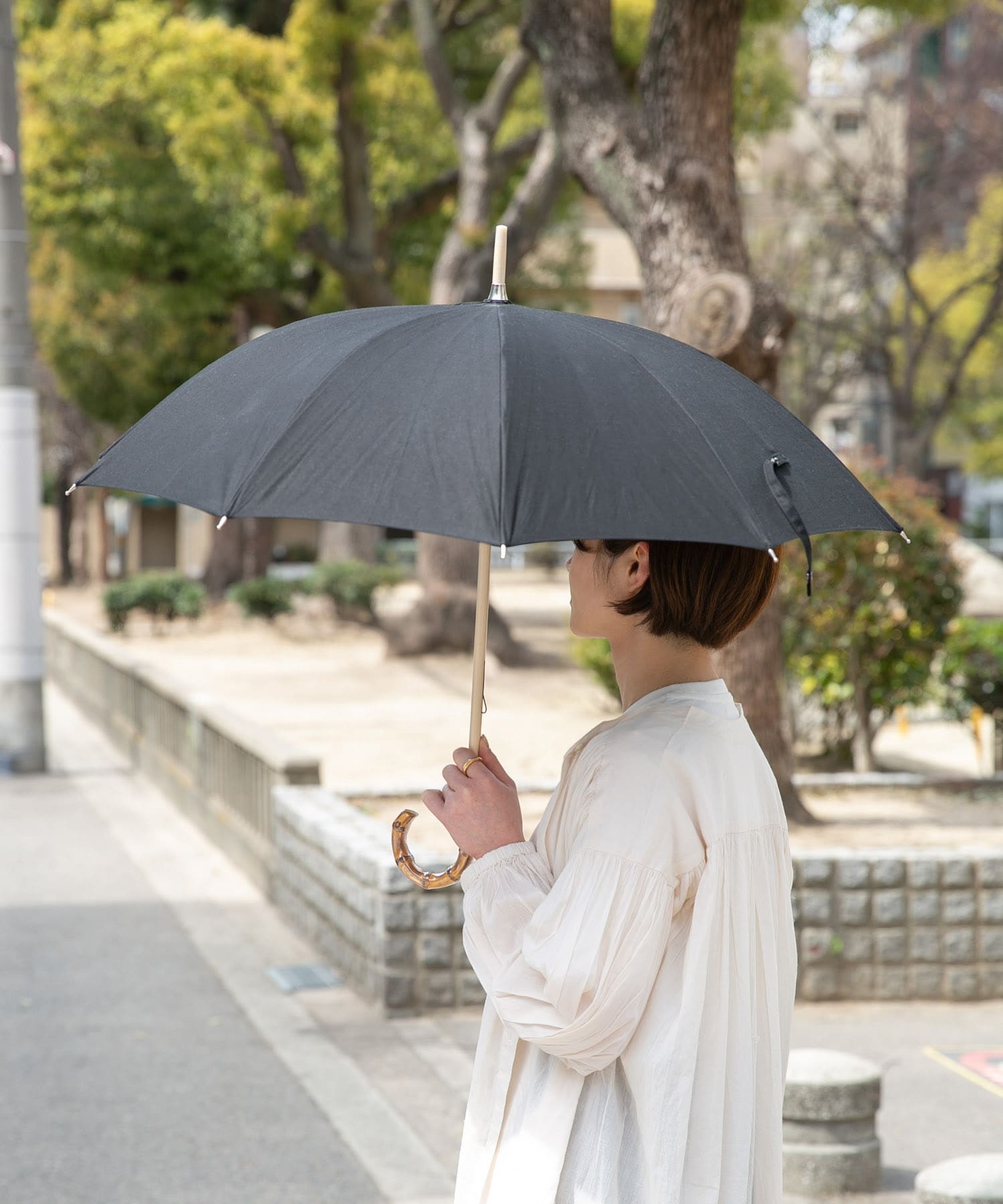 『WEB限定』CINQ　晴雨兼用傘 ブラック -