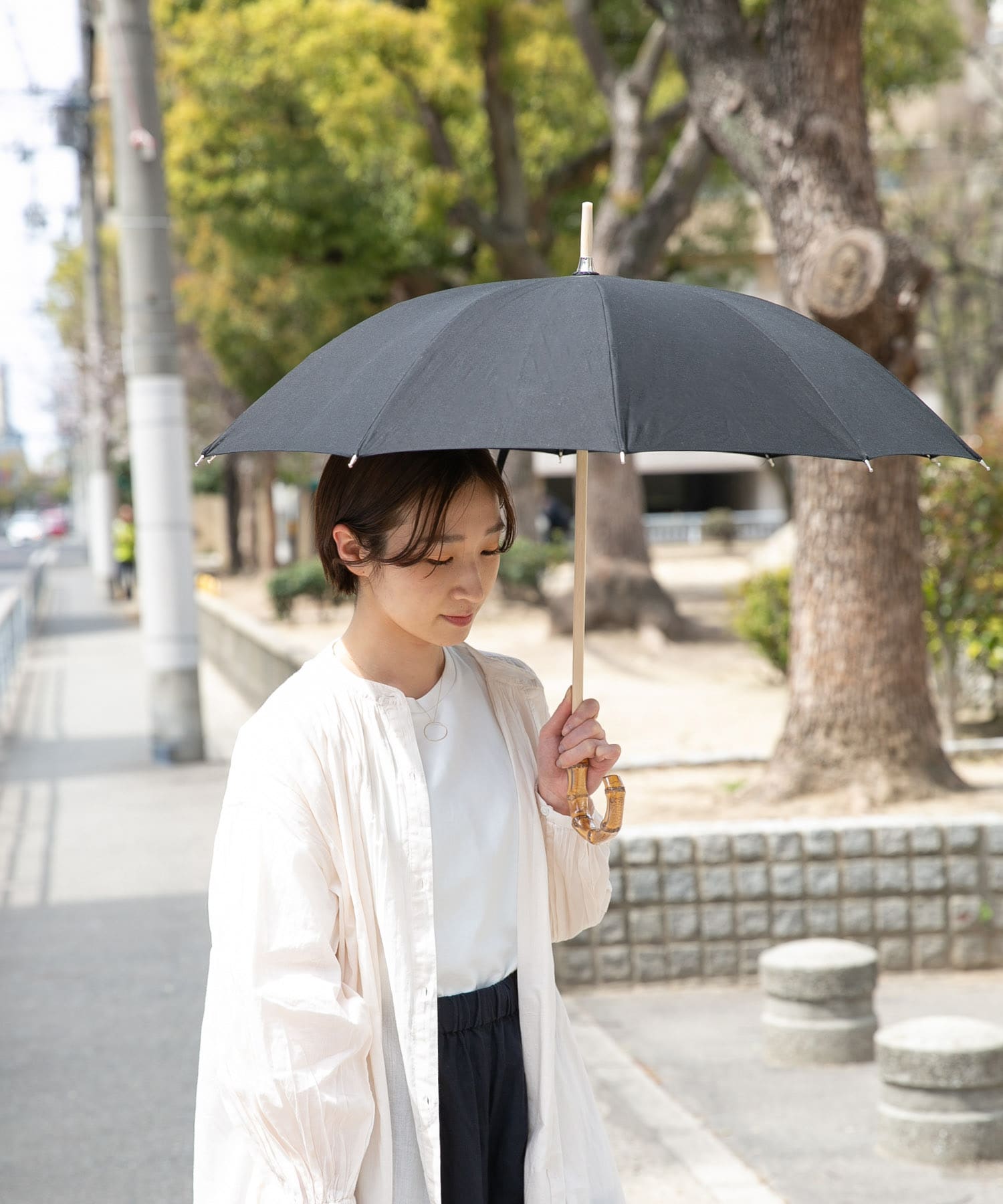 『WEB限定』CINQ　晴雨兼用傘 ブラック -