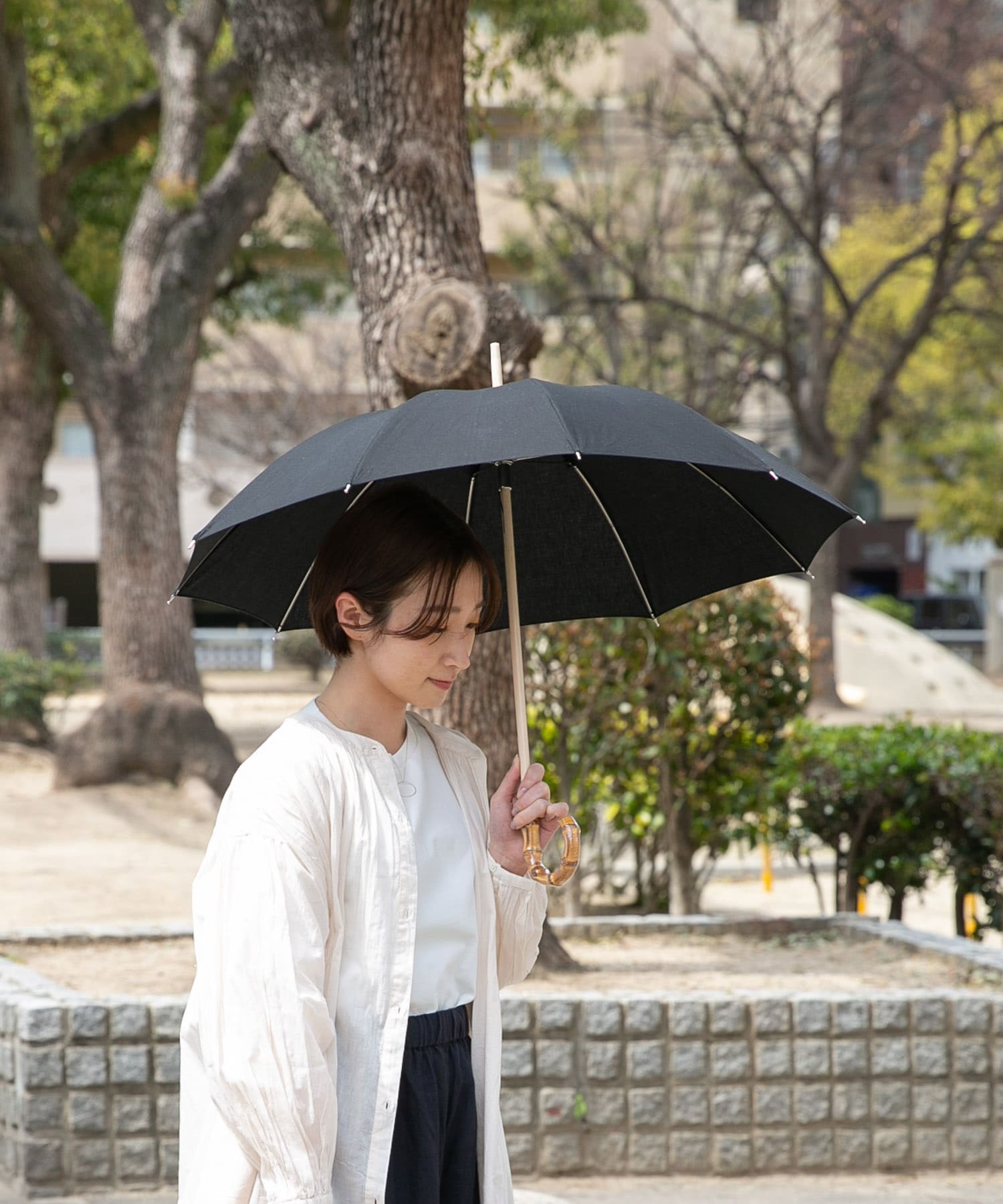 『WEB限定』CINQ　晴雨兼用傘 ブラック -