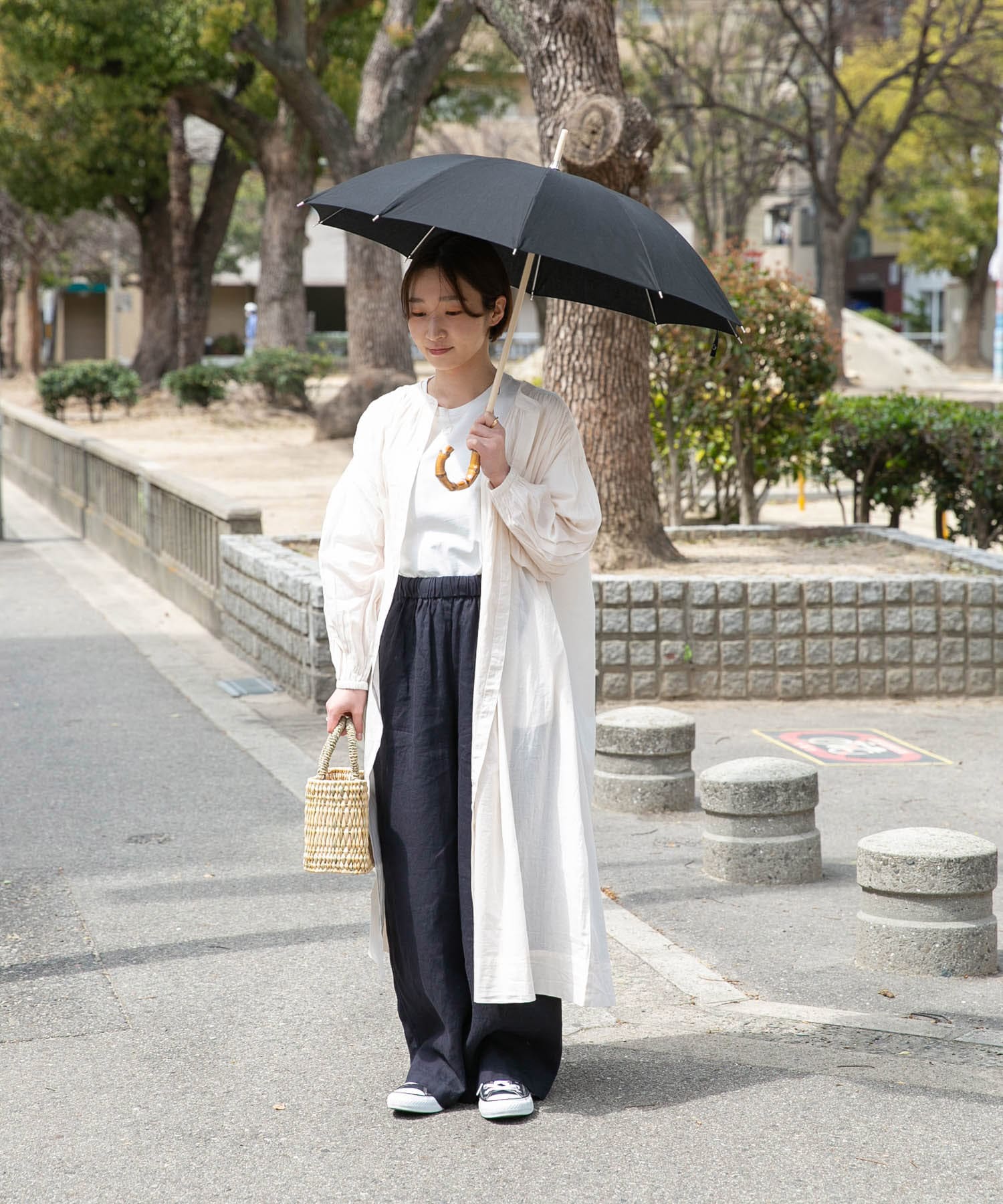 『WEB限定』CINQ　晴雨兼用傘 ブラック -