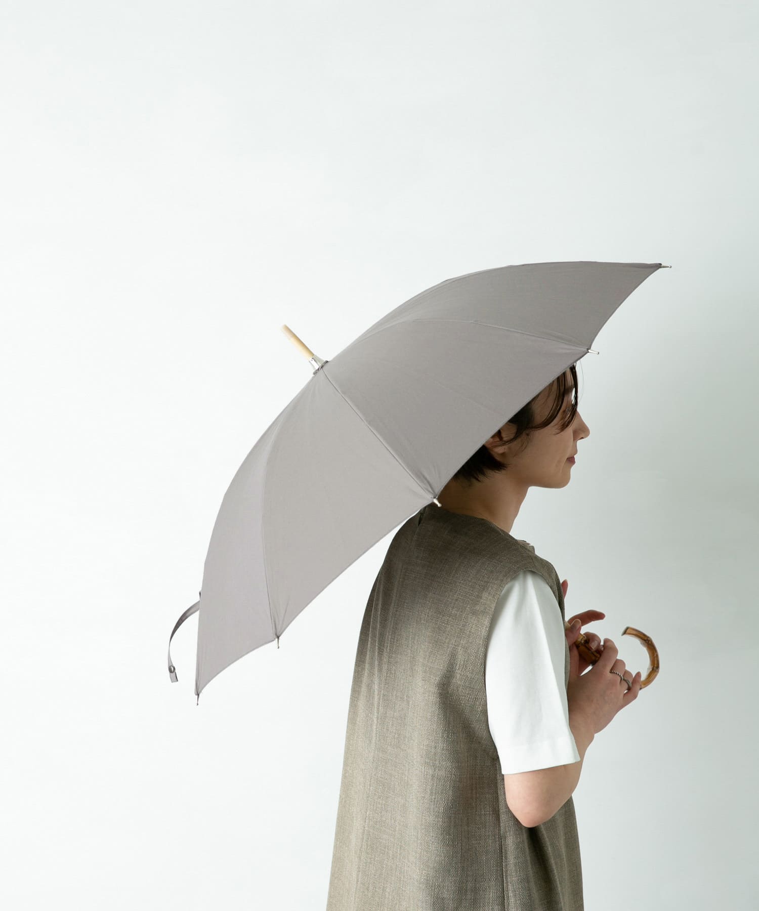 『WEB限定』CINQ　晴雨兼用傘 グレー -