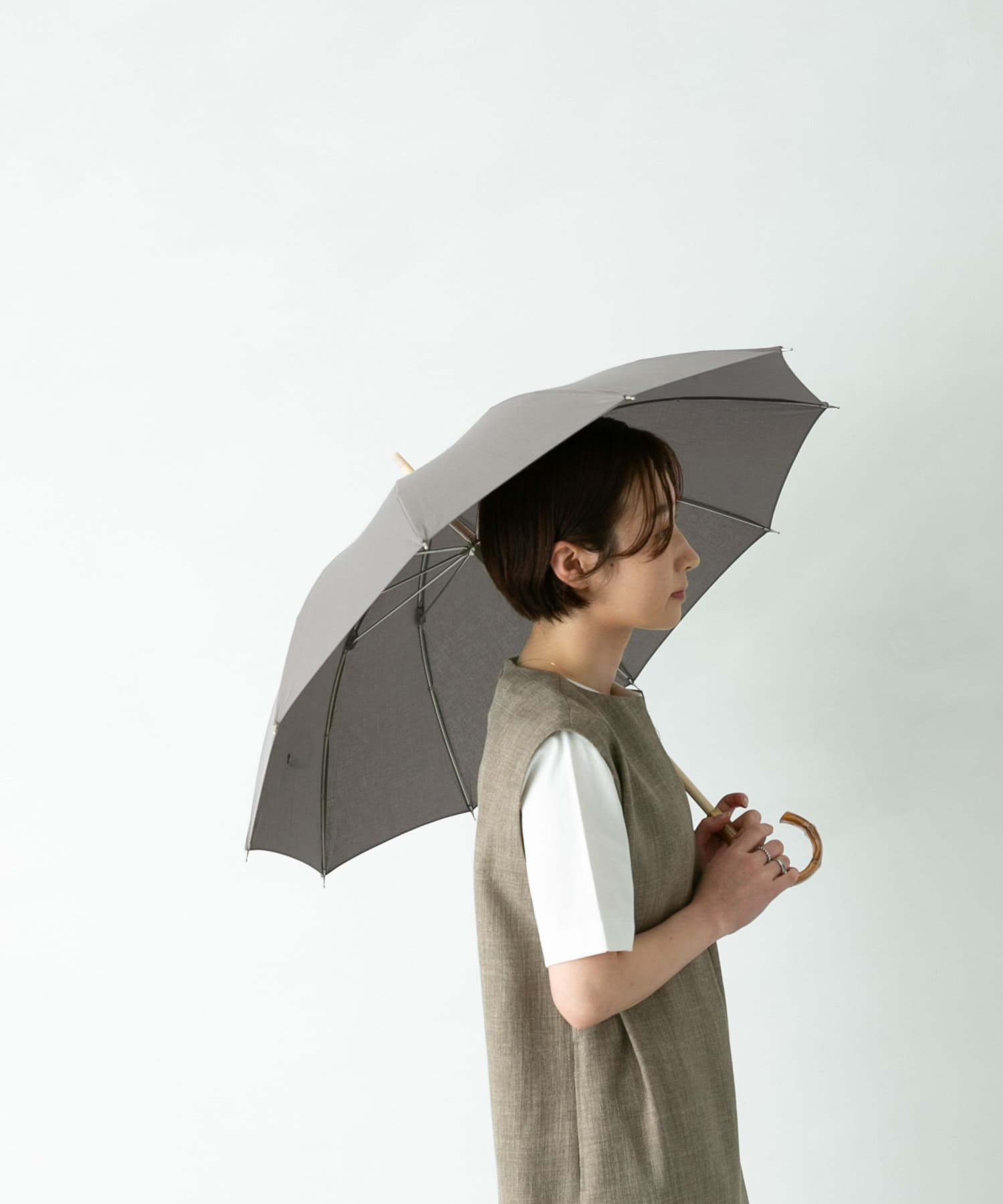 『WEB限定』CINQ　晴雨兼用傘 グレー -