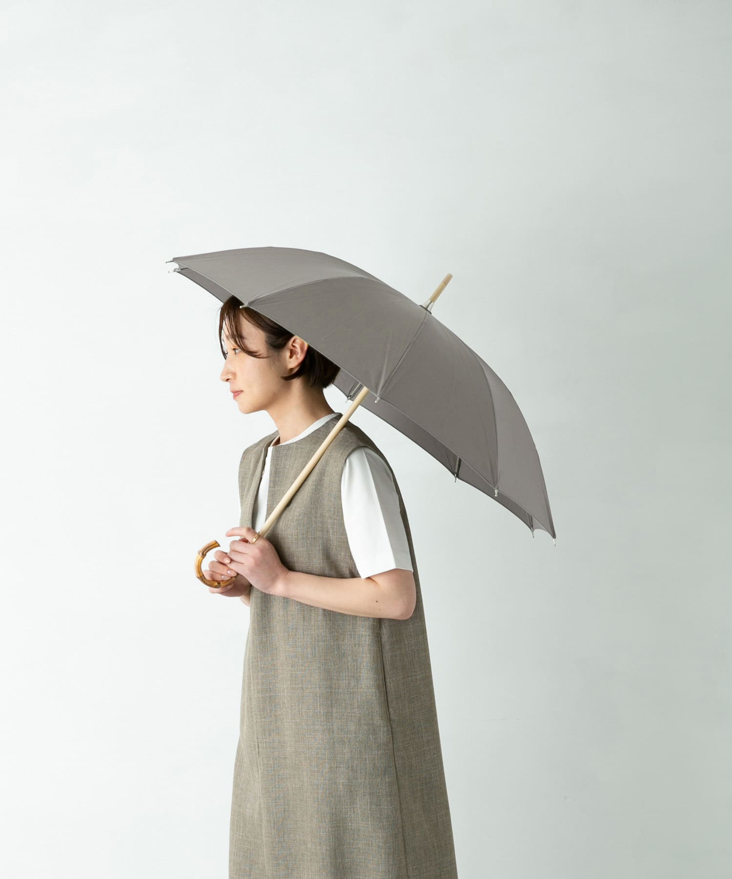 『WEB限定』CINQ　晴雨兼用傘 グレー -