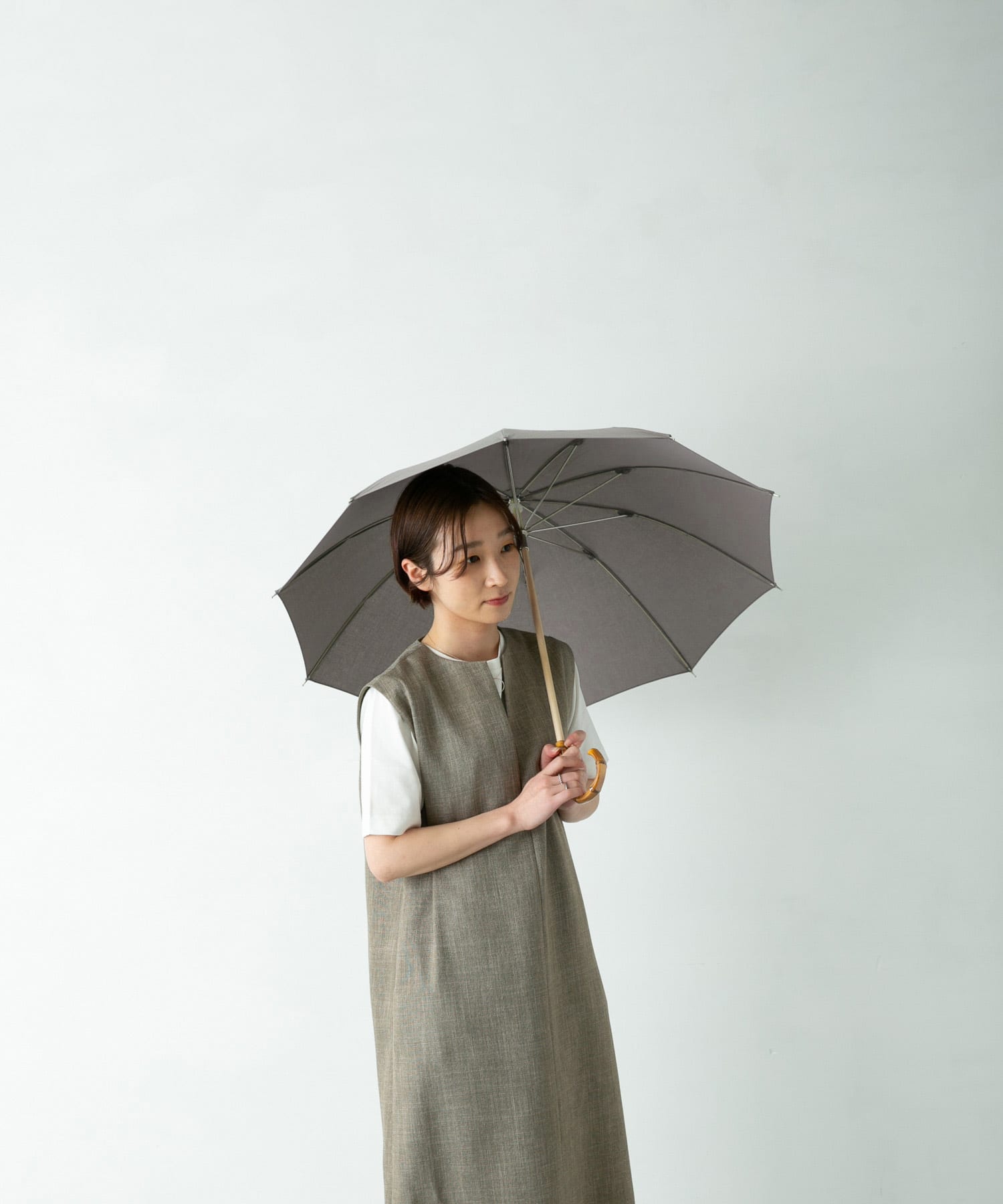 『WEB限定』CINQ　晴雨兼用傘 グレー -