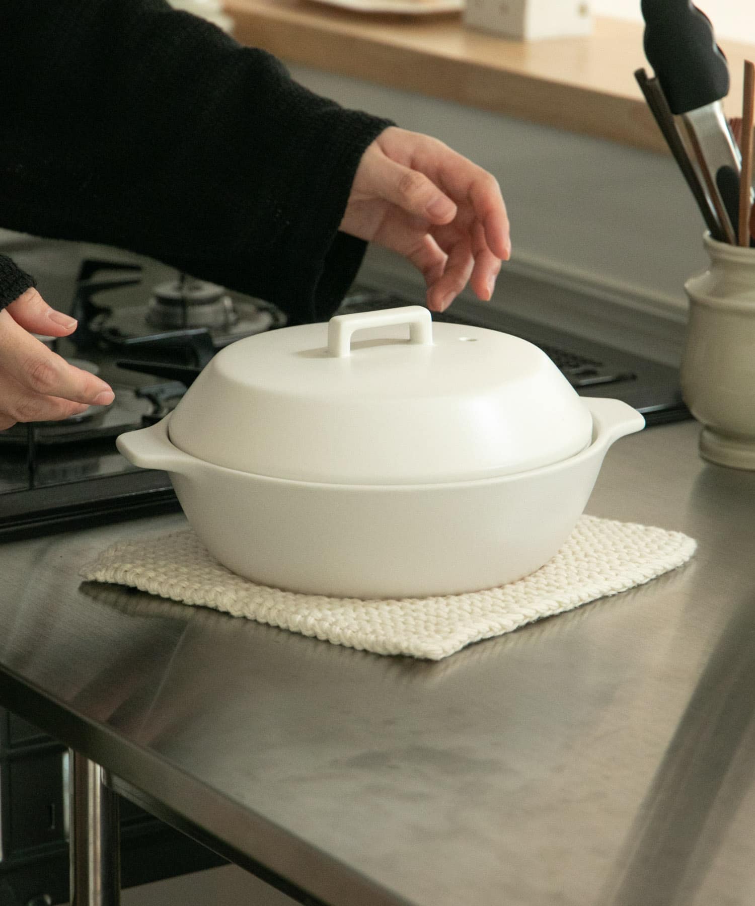 CINQ　Solwang ポットホルダー ivory -