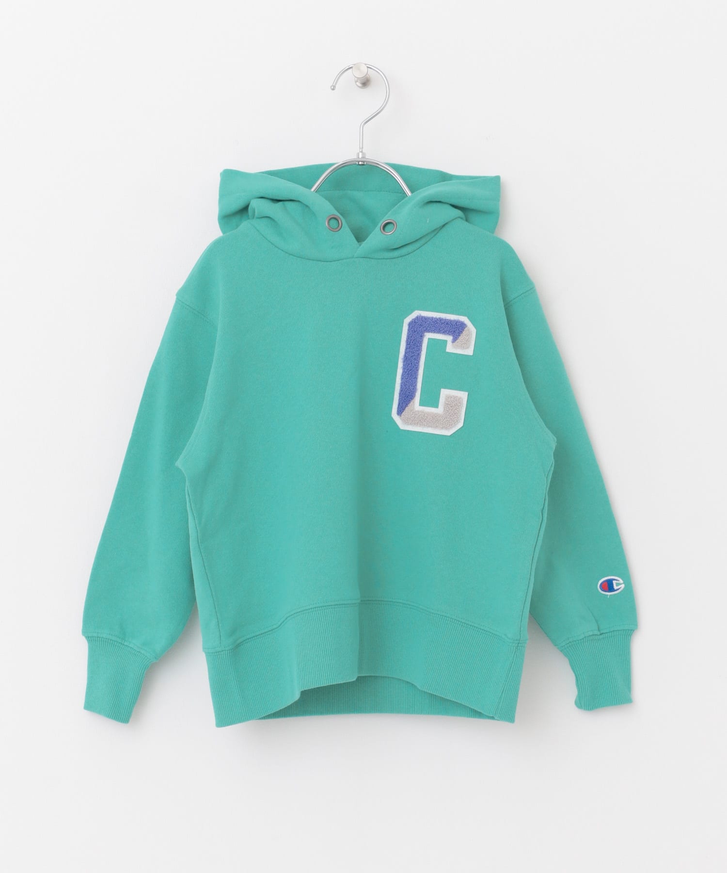 『別注』Champion×DOORS　サガラスウェットパーカー(KIDS) ターコイズ 105