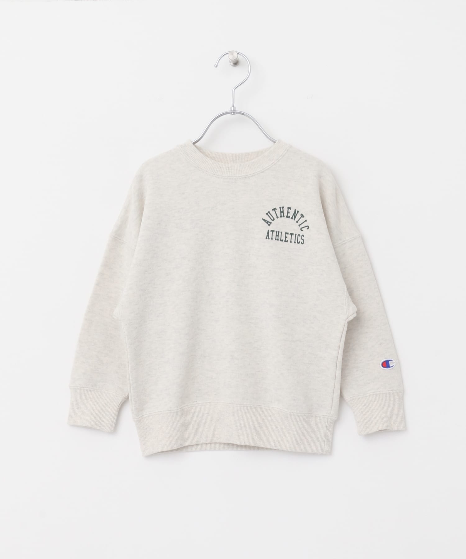 『別注』Champion×DOORS　ロゴスウェット(KIDS) OAT MEAL 105