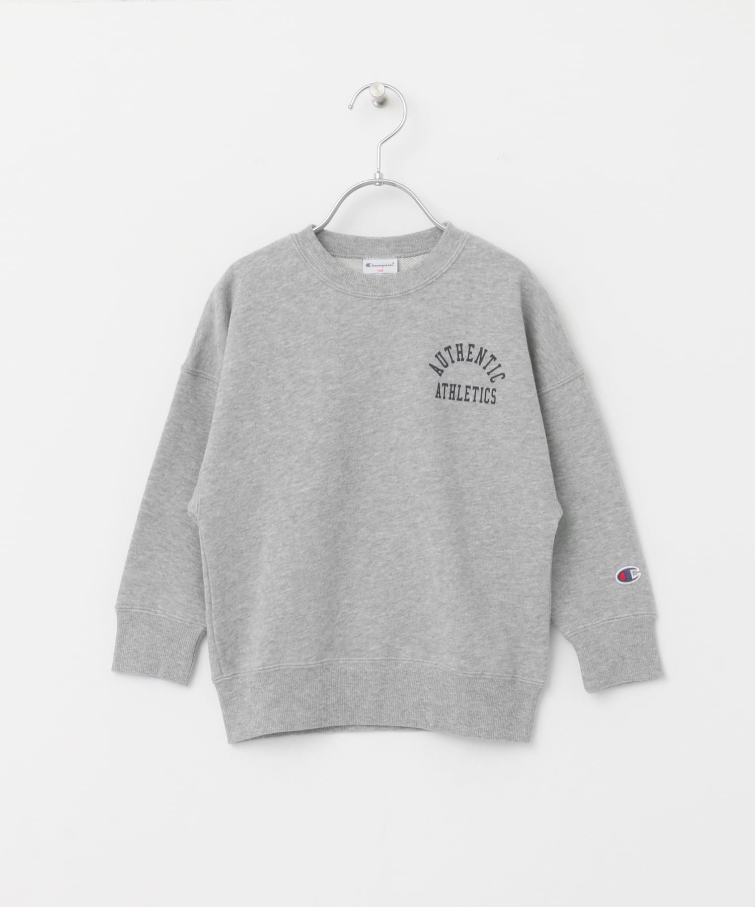 『別注』Champion×DOORS　ロゴスウェット(KIDS) OXFORDGRAY 105