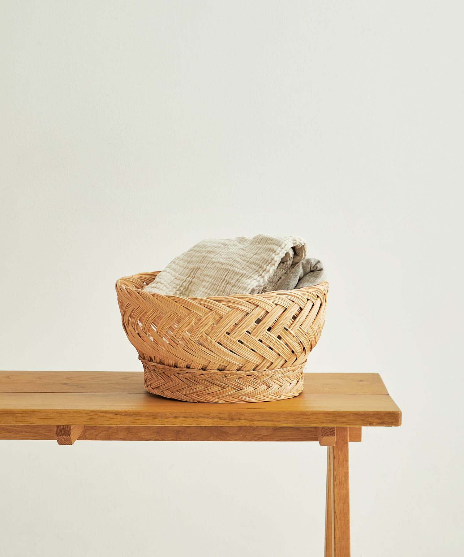 『WEB限定』サイアム　ニッパヤシ 深型バスケット 33cm