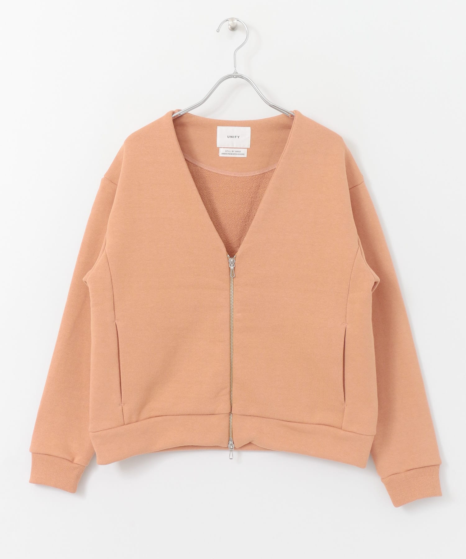 UNIFY　V neck Sweat zip Cardigan∴ NUDE one