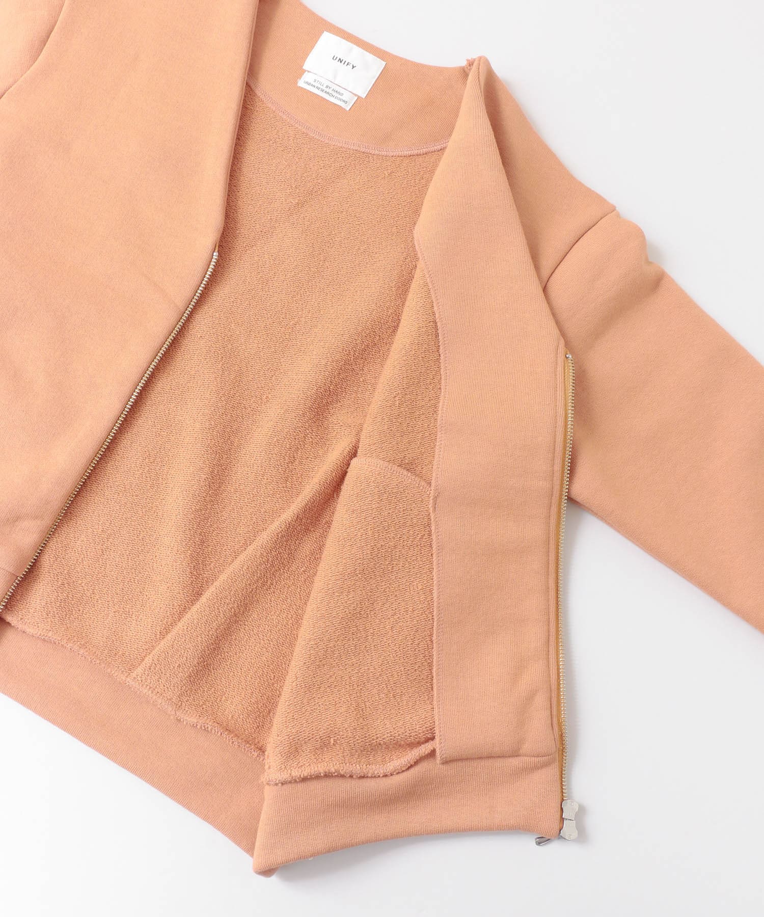 UNIFY　V neck Sweat zip Cardigan∴ NUDE one