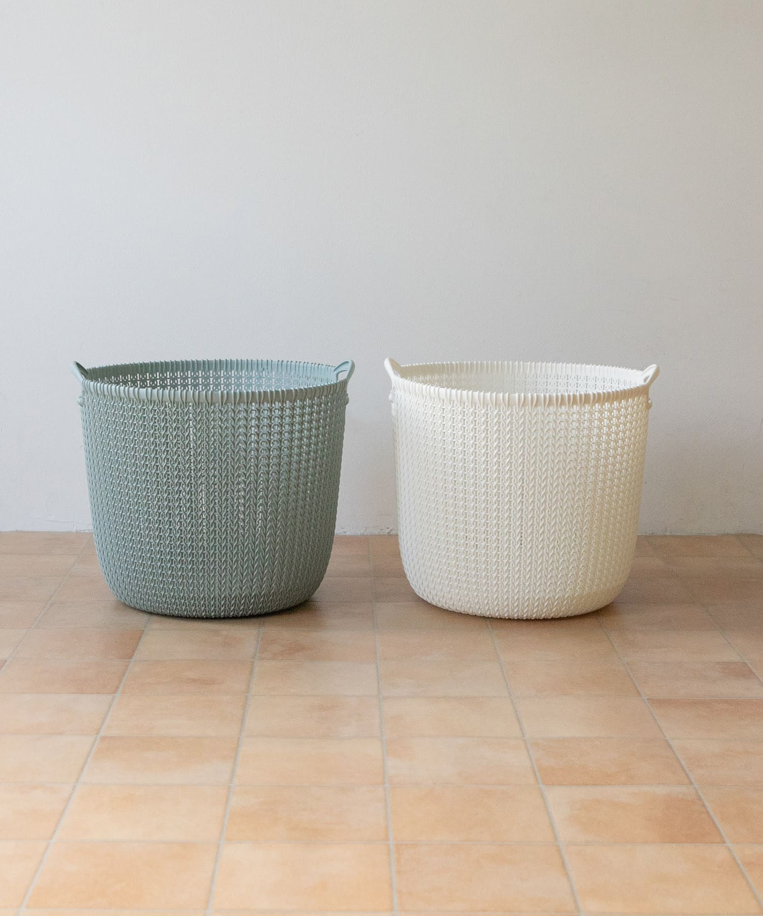 『WEB限定』CURVER　ラウンドバスケット 30L ホワイト -