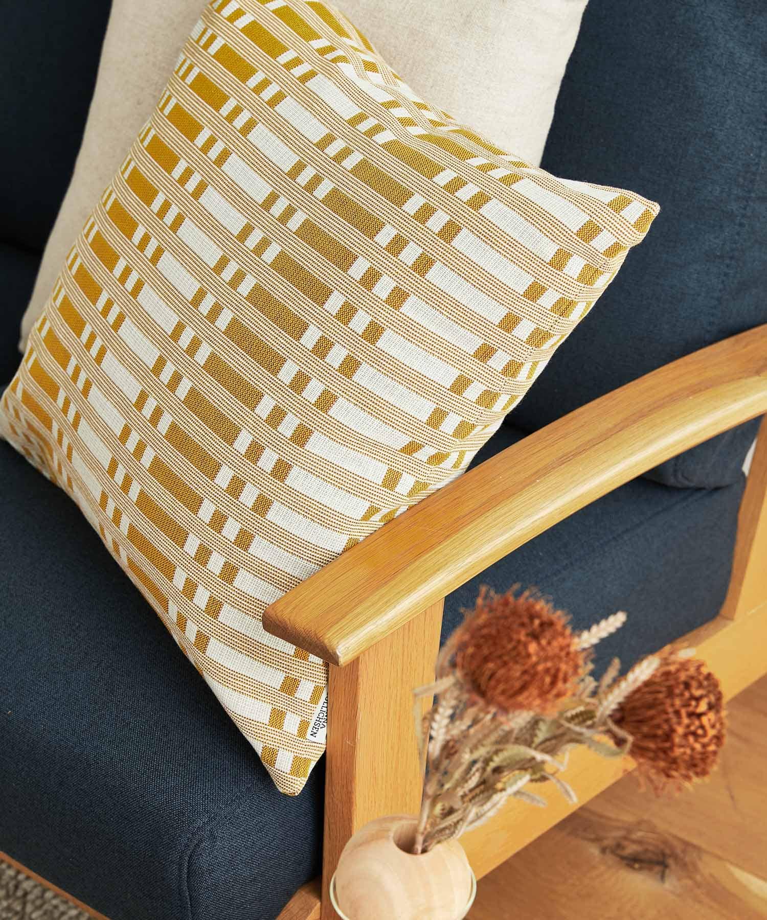 JOHANNA GULLICHSEN　ZippedCushionCover Titho Ochre -