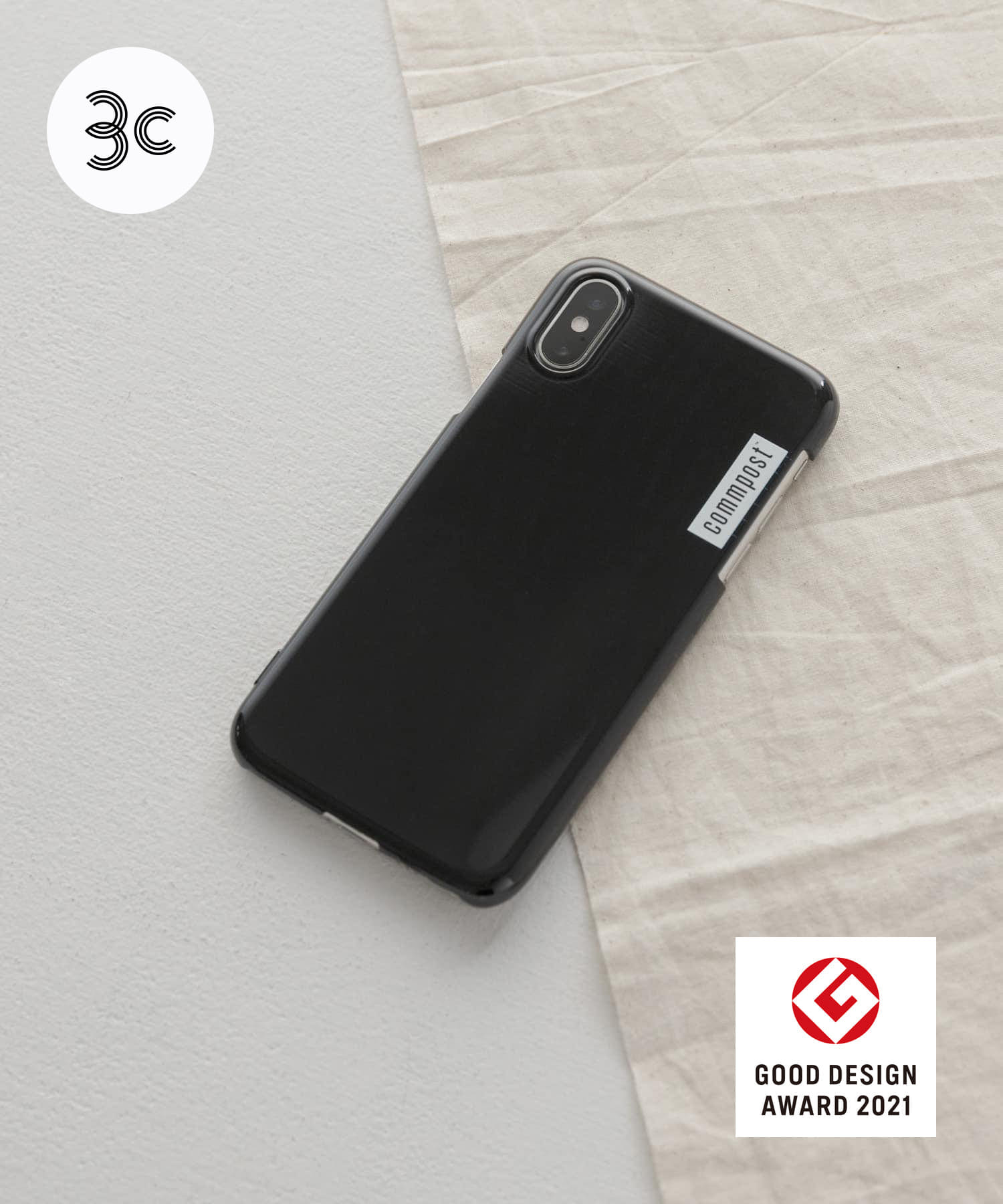 commpost　iPhoneX XS CASE commpost Black -