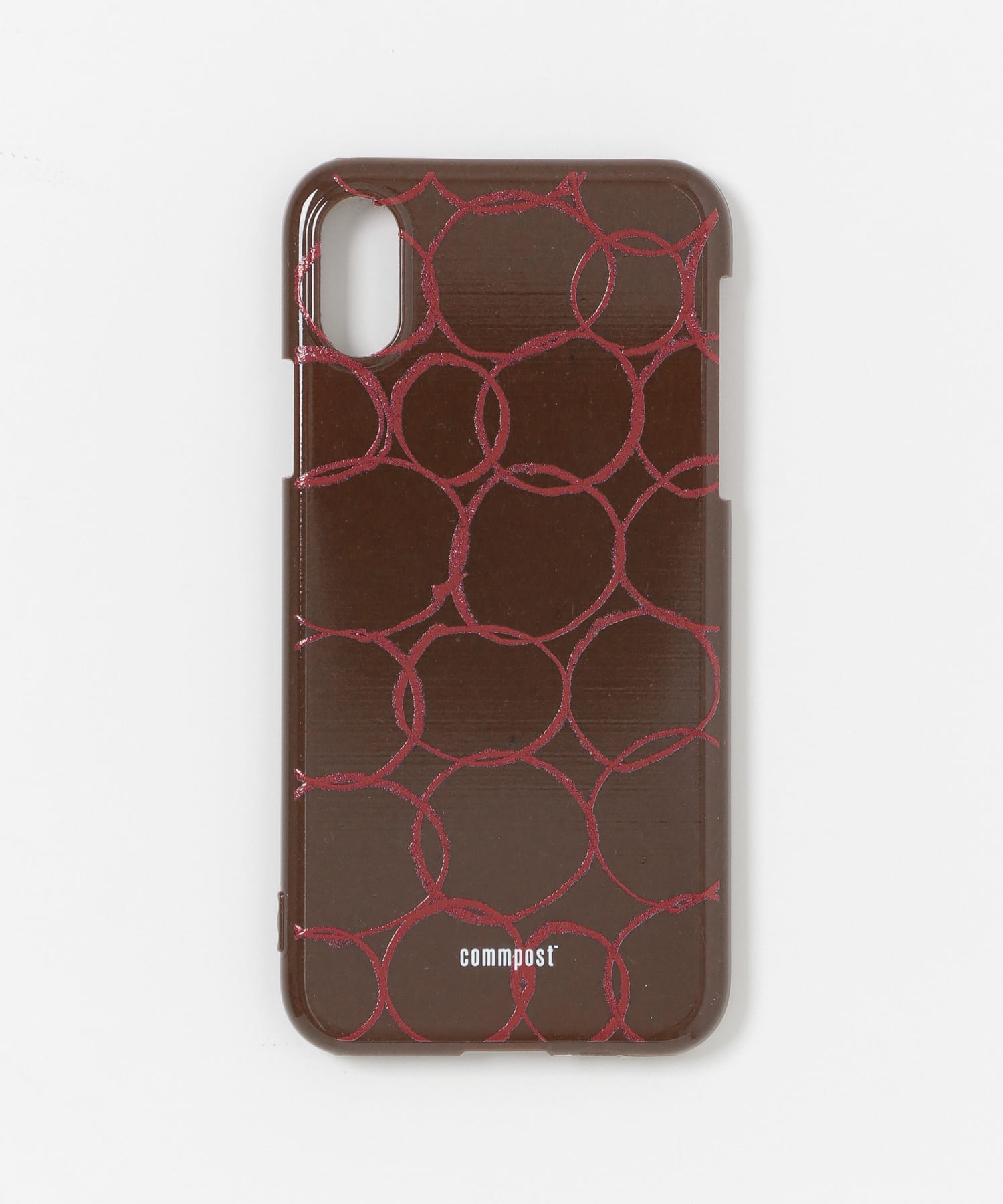 commpost　iPhoneX XS CASE maru Brown -