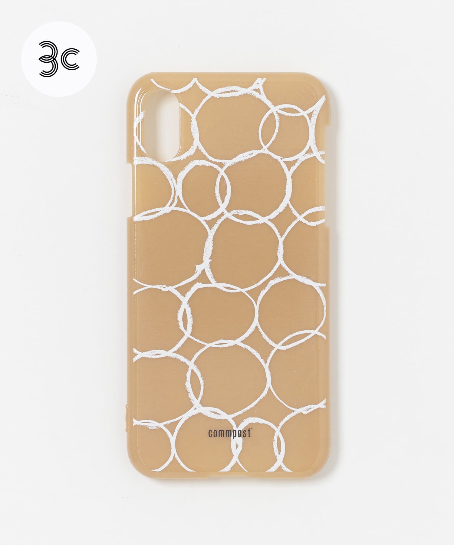commpost　iPhoneX XS CASE maru Beige -