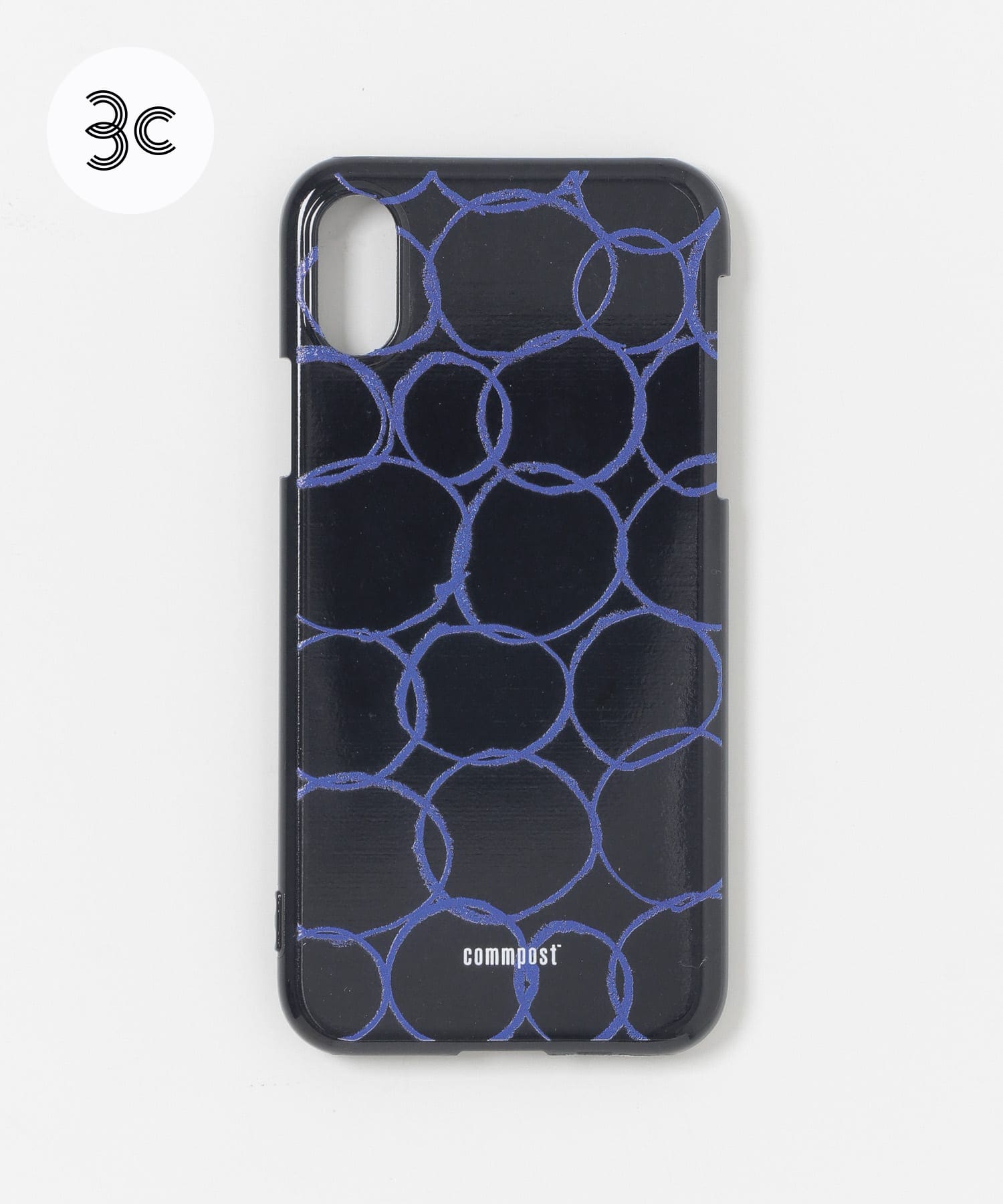 commpost　iPhoneX XS CASE maru Navy -