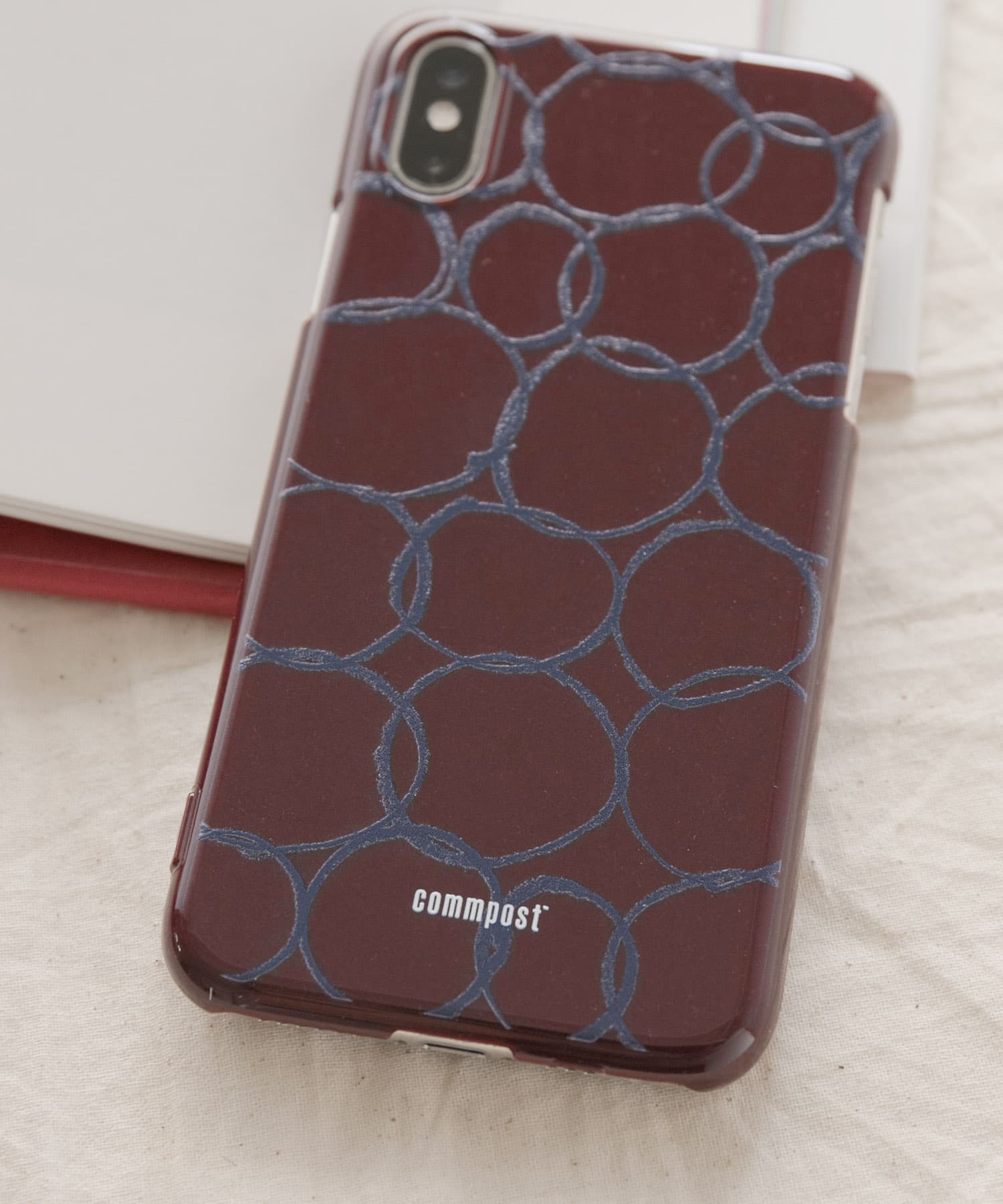 commpost　iPhoneX XS CASE maru Wine -
