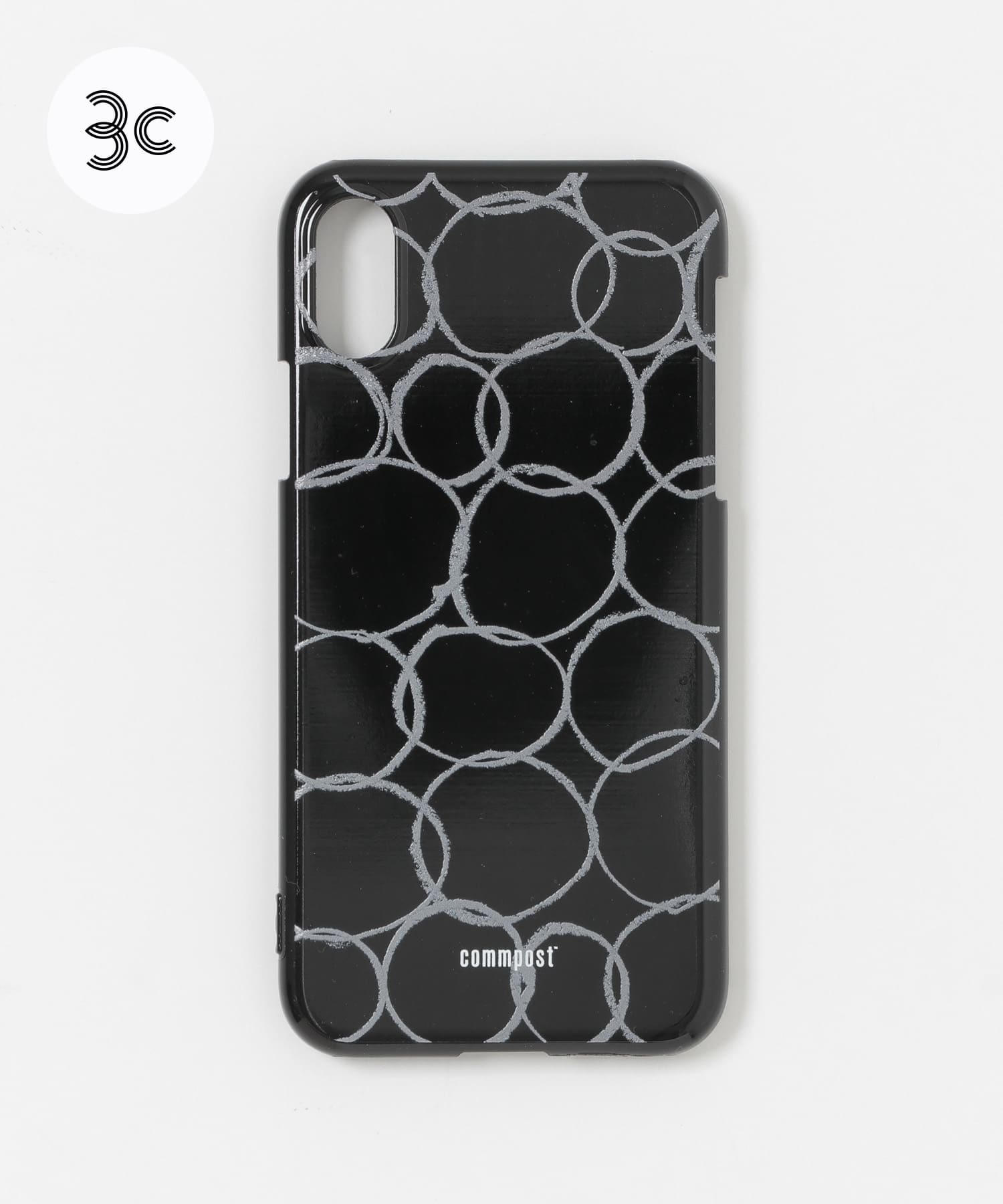 commpost　iPhoneX XS CASE maru Black -