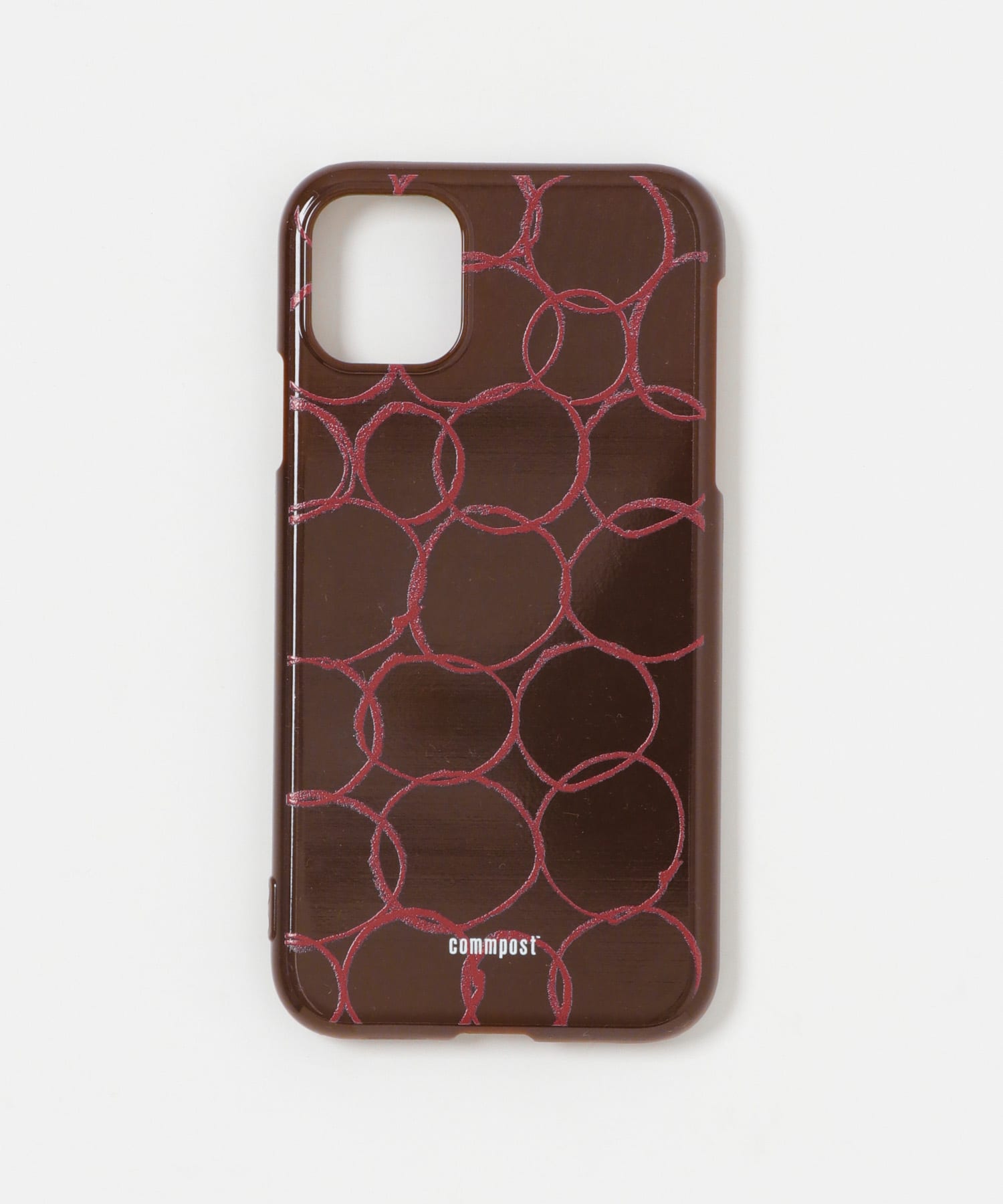 commpost　iPhoneXI CASE maru Brown -