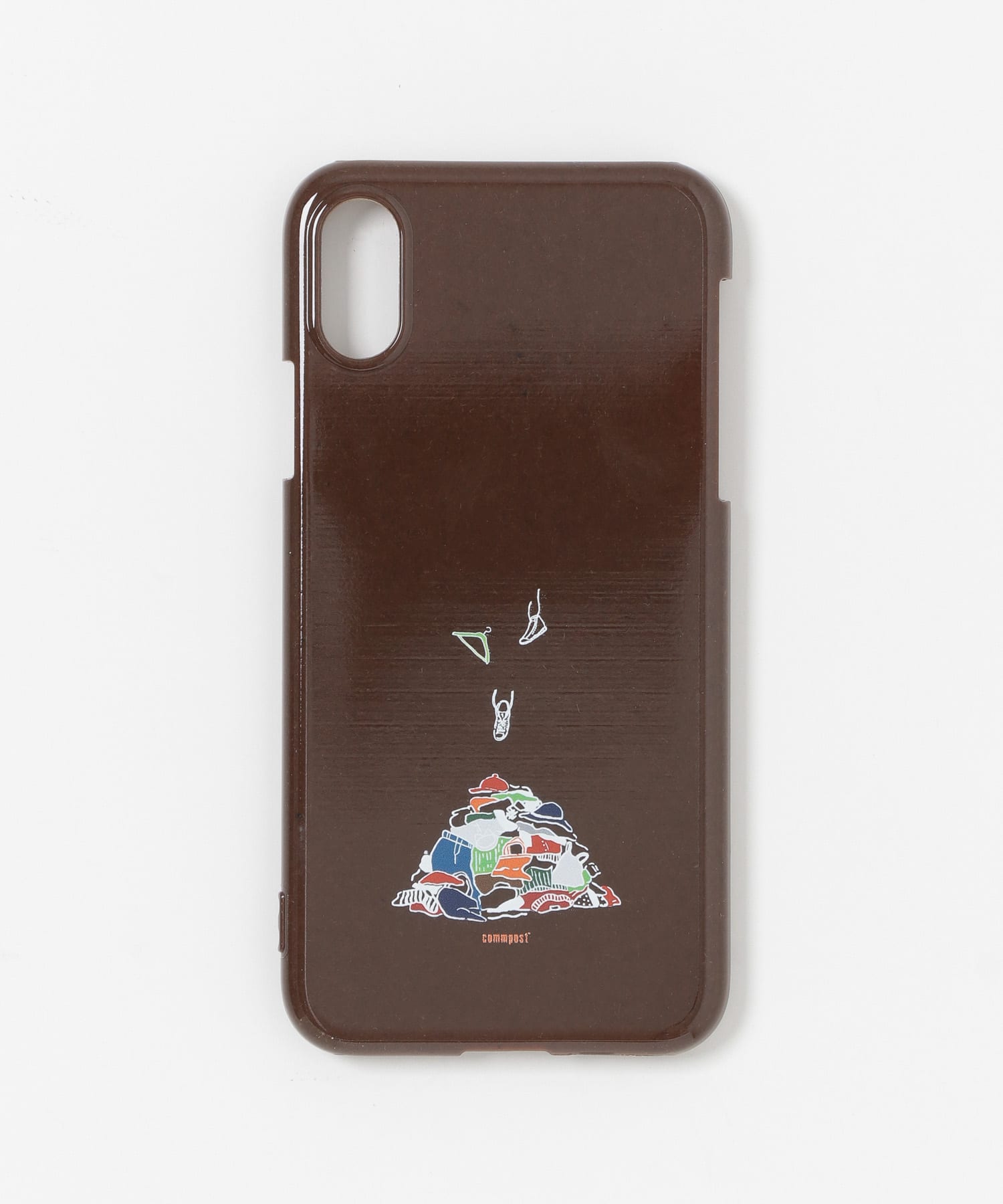 commpost　iPhoneX XS CASE fuku Brown -