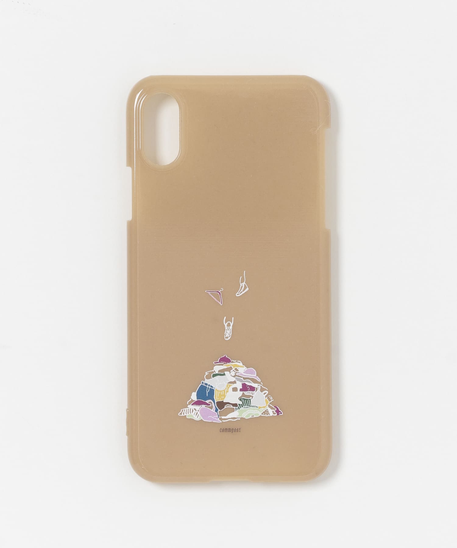commpost　iPhoneX XS CASE fuku Beige -