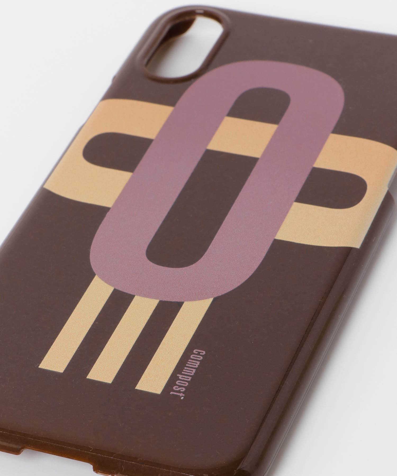 commpost　iPhoneX XS CASE moji Brown -