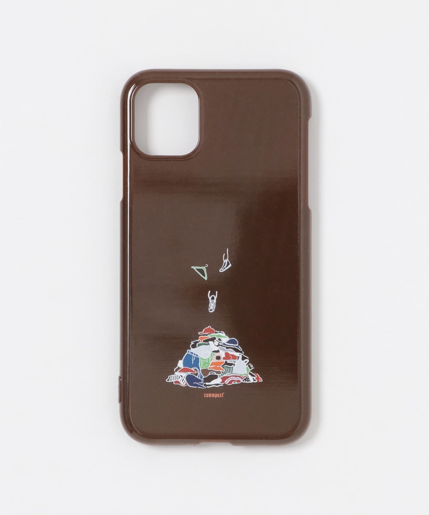 commpost　iPhoneXI CASE fuku Brown -