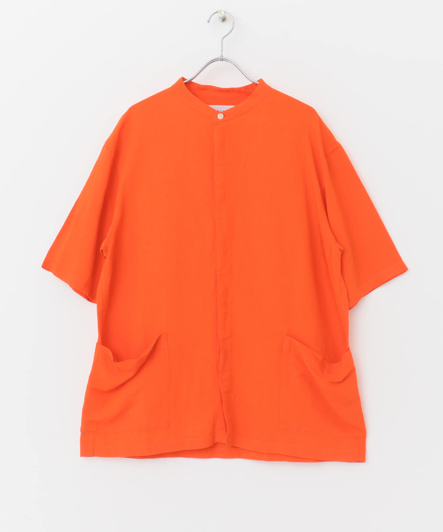 FORK&SPOON　フライフロントショートスリーブシャツ ORANGE 4