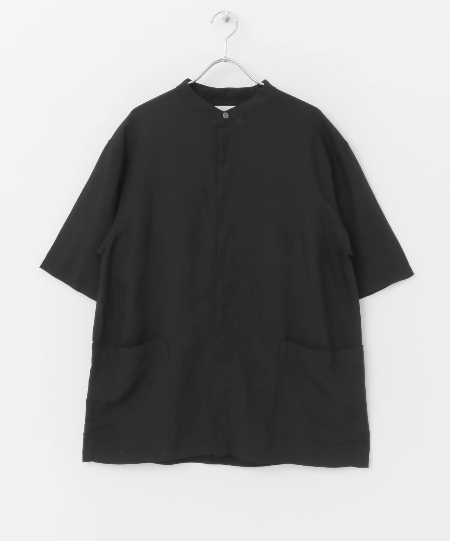 FORK&SPOON　フライフロントショートスリーブシャツ BLACK 4