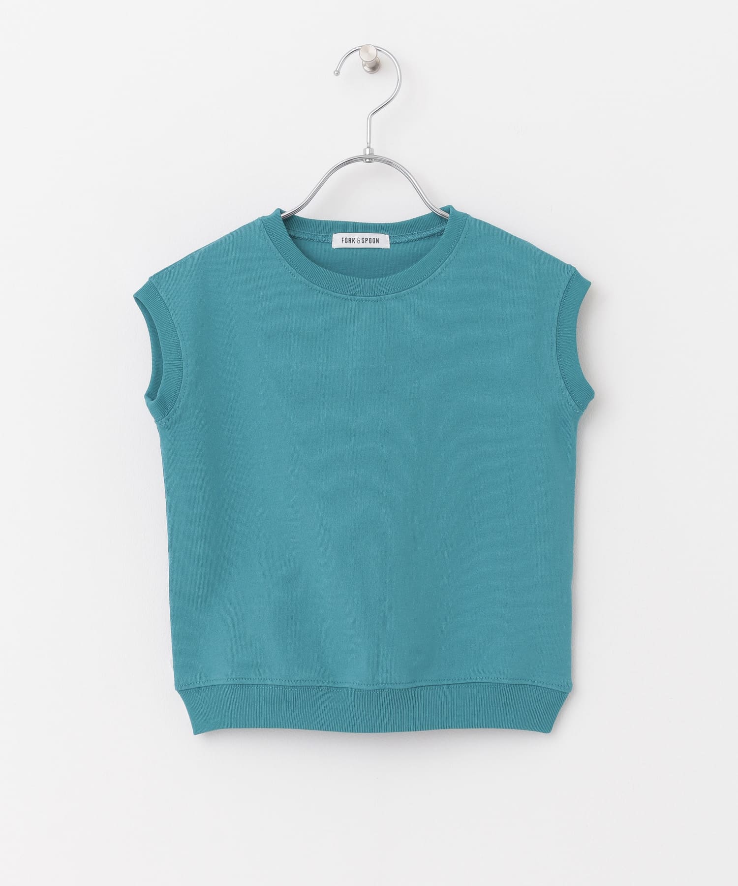 『親子リンク』FORK&SPOON　ヘビーウェイトノースリーブTシャツ(KIDS) TURQUOISE 105