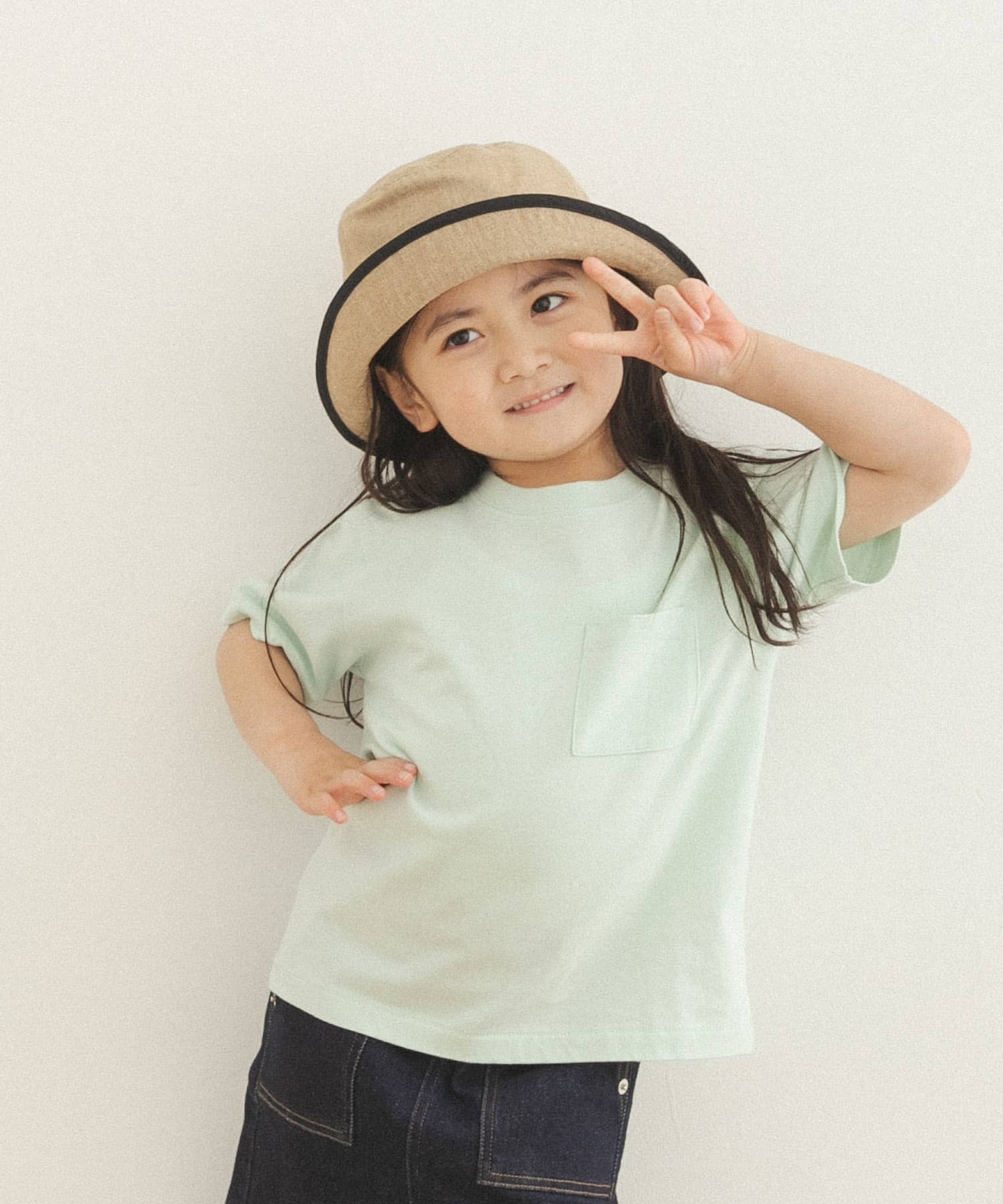 FORK&SPOON　クイックドライポケットTシャツ(KIDS) BLUE 105