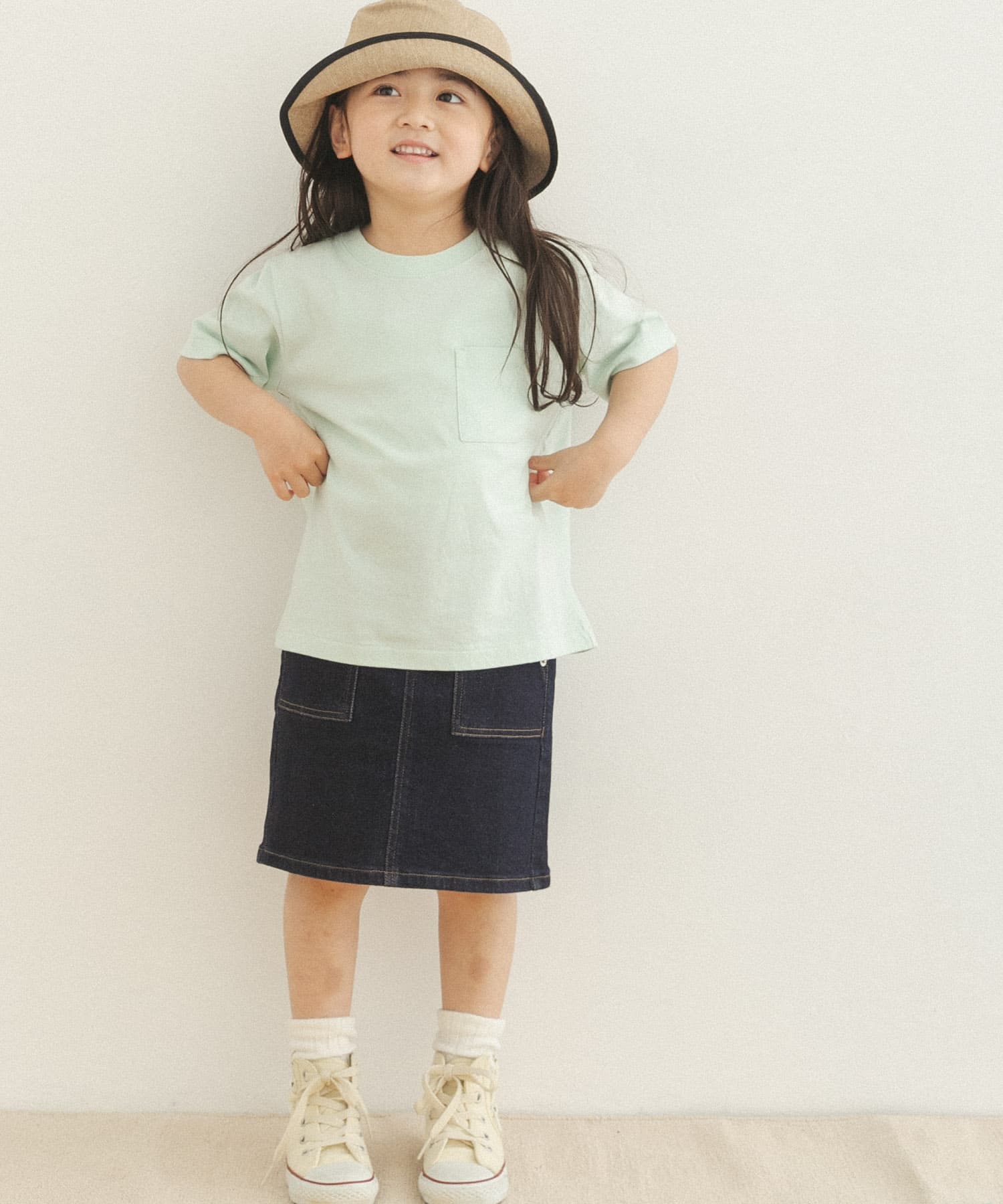 FORK&SPOON　クイックドライポケットTシャツ(KIDS) BLUE 105