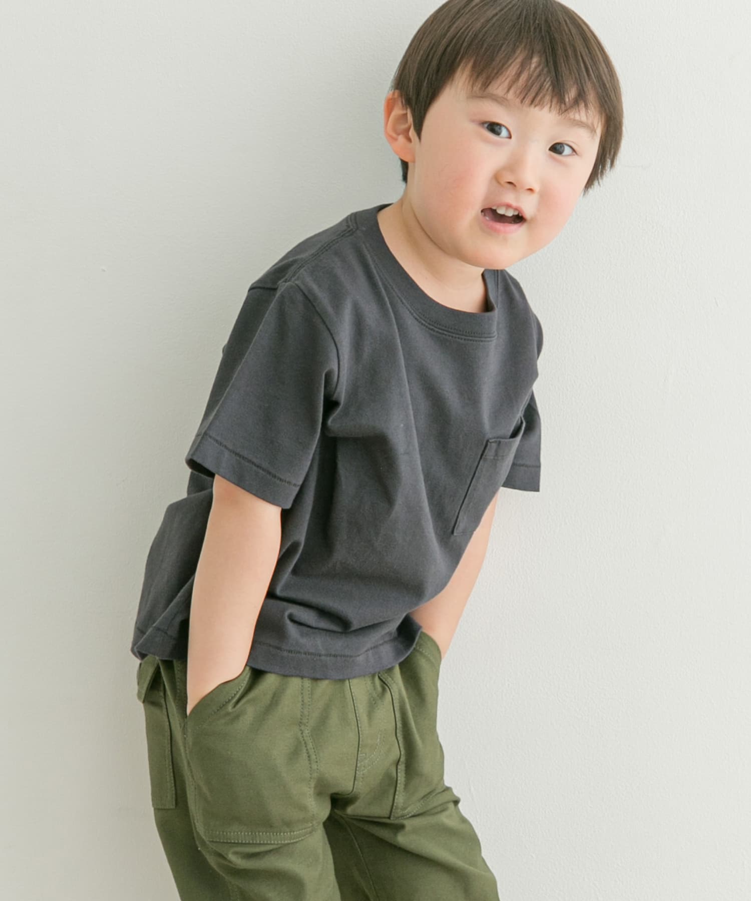 FORK&SPOON　クイックドライポケットTシャツ(KIDS) BLACK 105