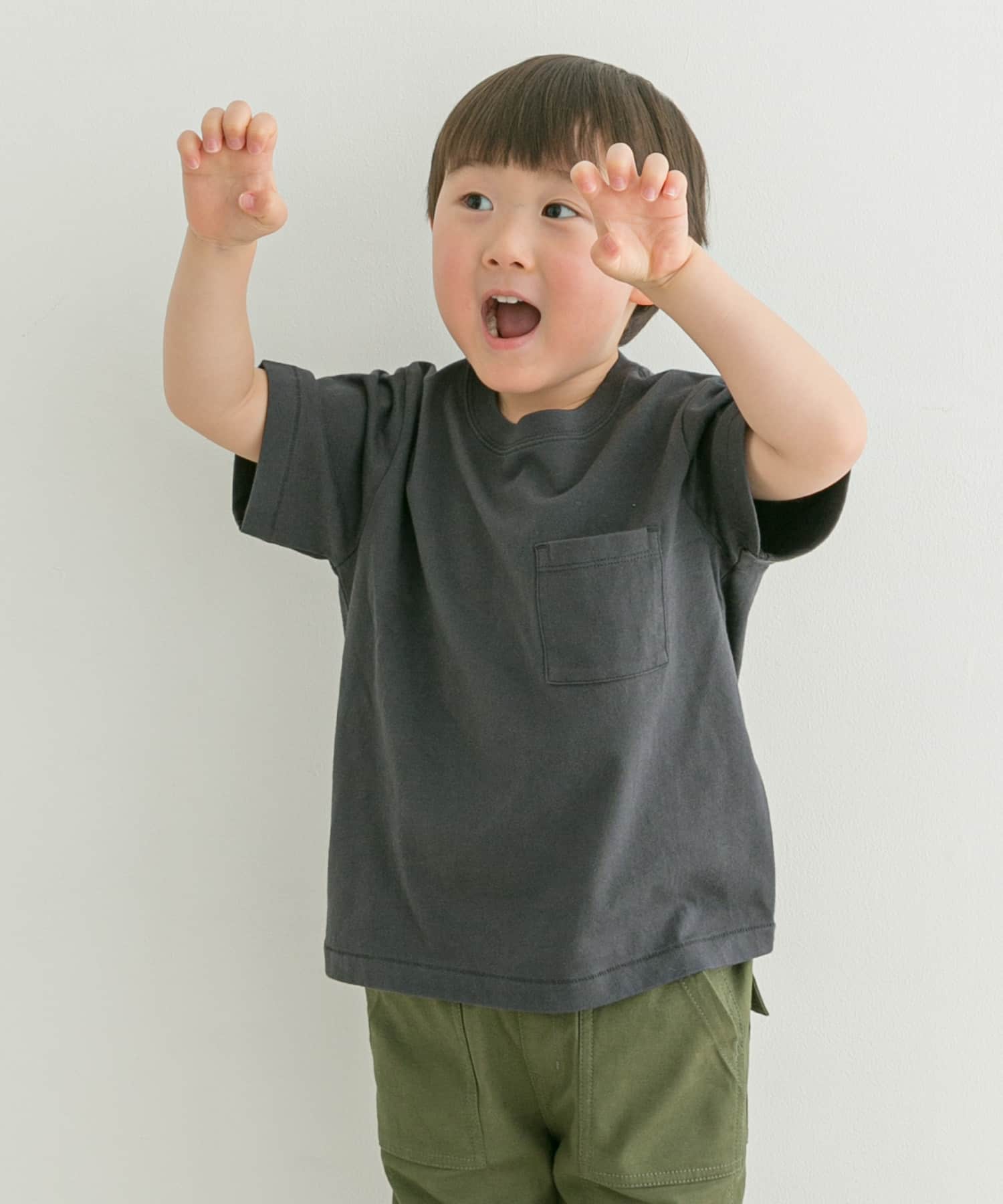 FORK&SPOON　クイックドライポケットTシャツ(KIDS) BLACK 105