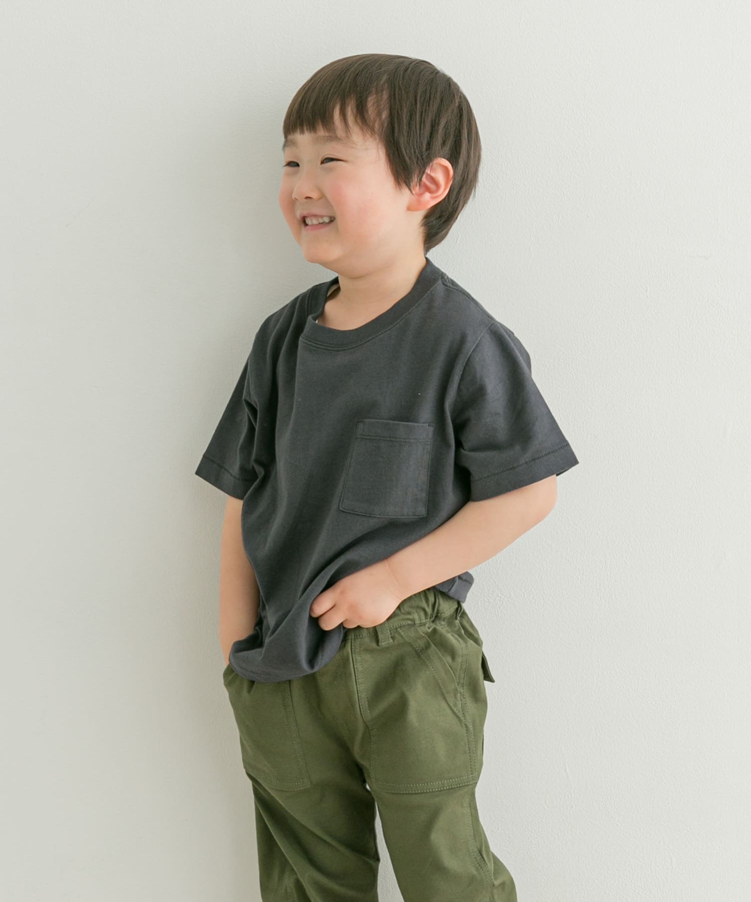 FORK&SPOON　クイックドライポケットTシャツ(KIDS) BLACK 105