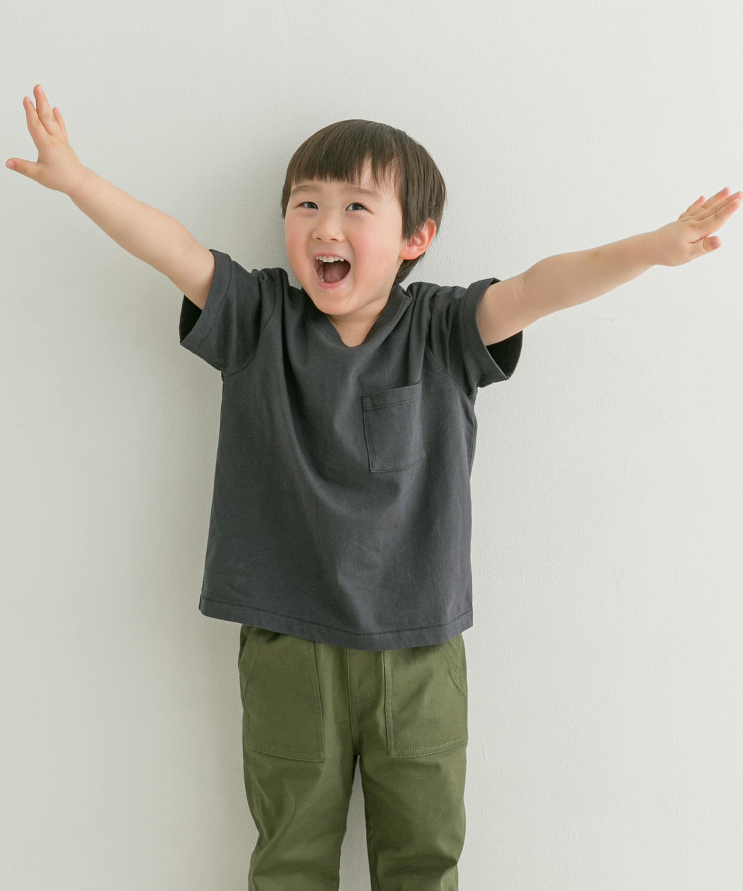 FORK&SPOON　クイックドライポケットTシャツ(KIDS) BLACK 105