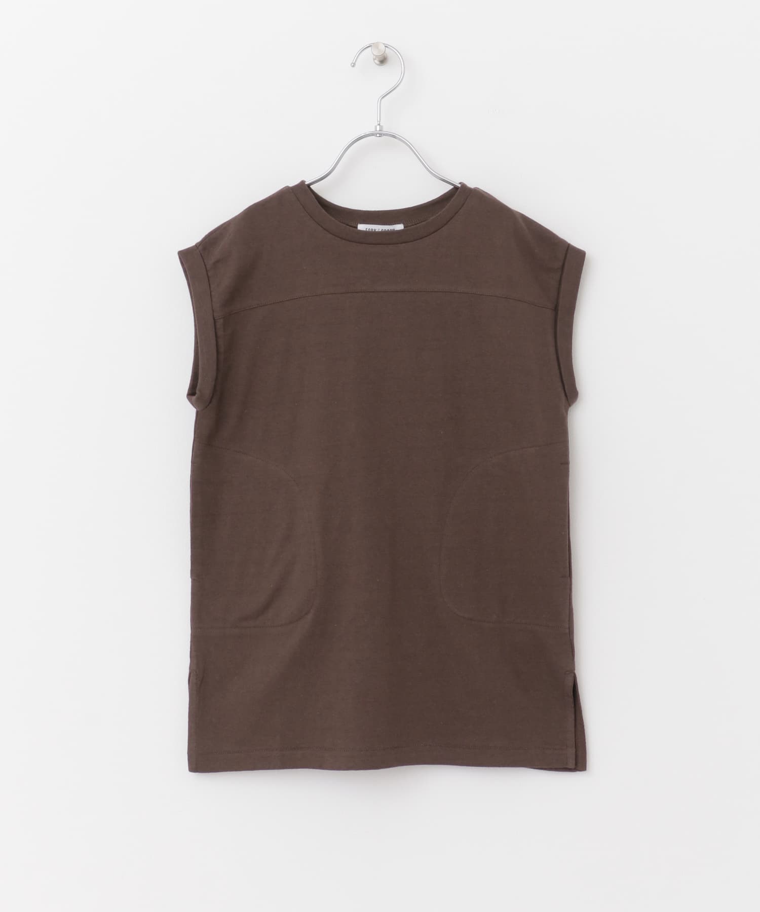 FORK&SPOON　リサイクルヤーン天竺チュニック(KIDS) BROWN 105