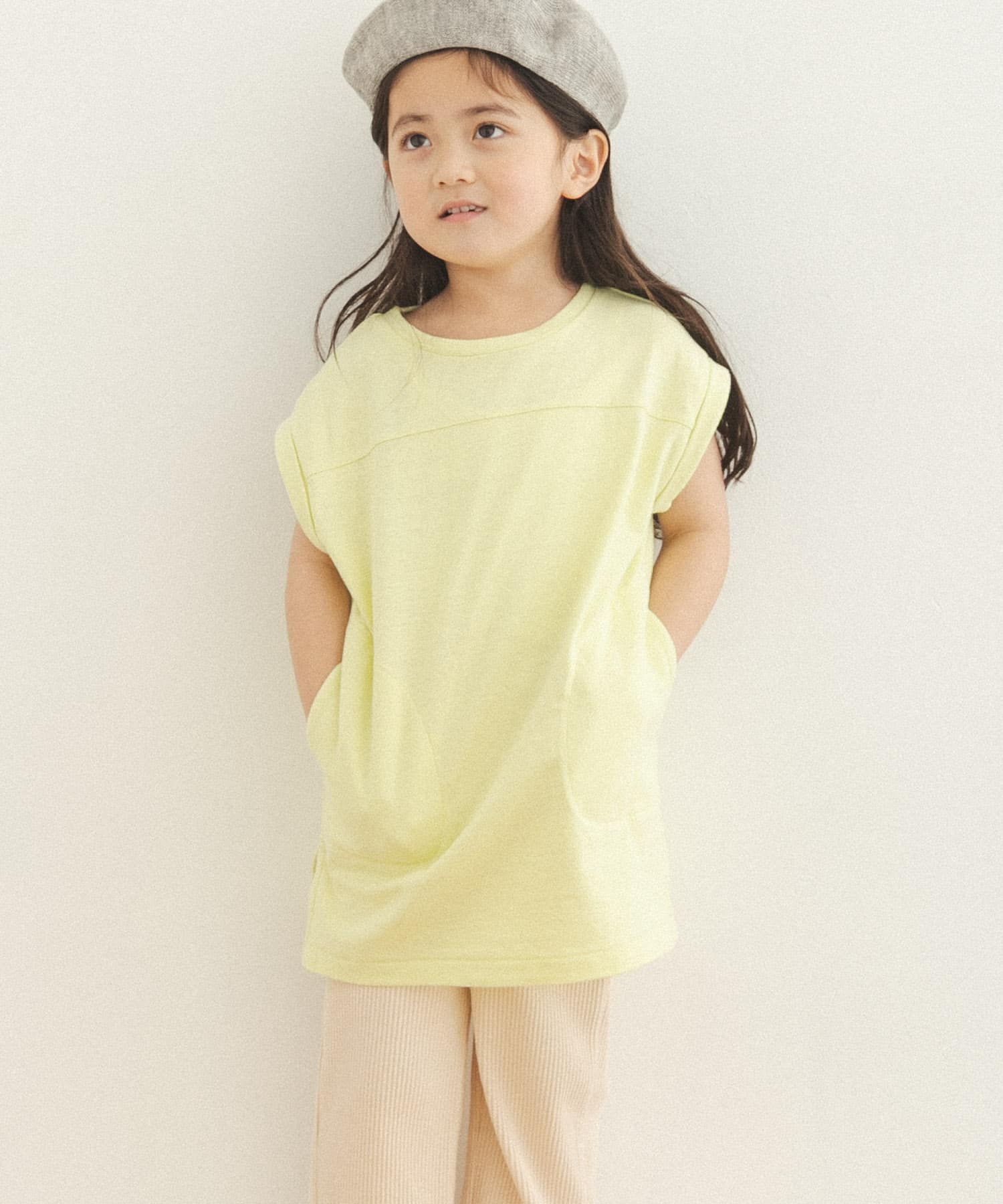 FORK&SPOON　リサイクルヤーン天竺チュニック(KIDS) APPLEGREEN 105