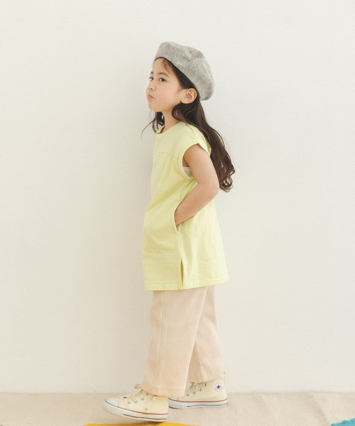 FORK&SPOON　リサイクルヤーン天竺チュニック(KIDS) APPLEGREEN 105