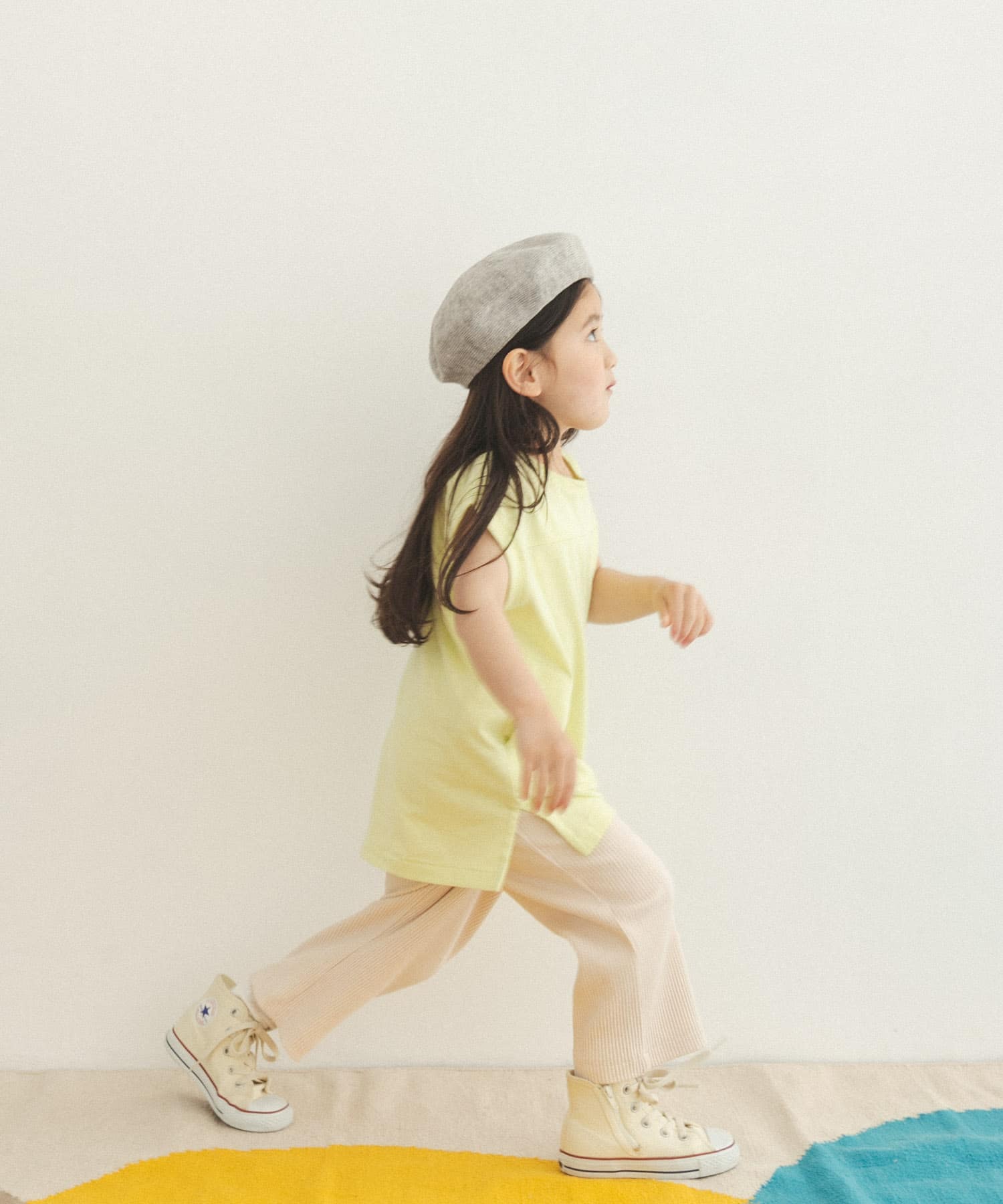 FORK&SPOON　リサイクルヤーン天竺チュニック(KIDS) APPLEGREEN 105