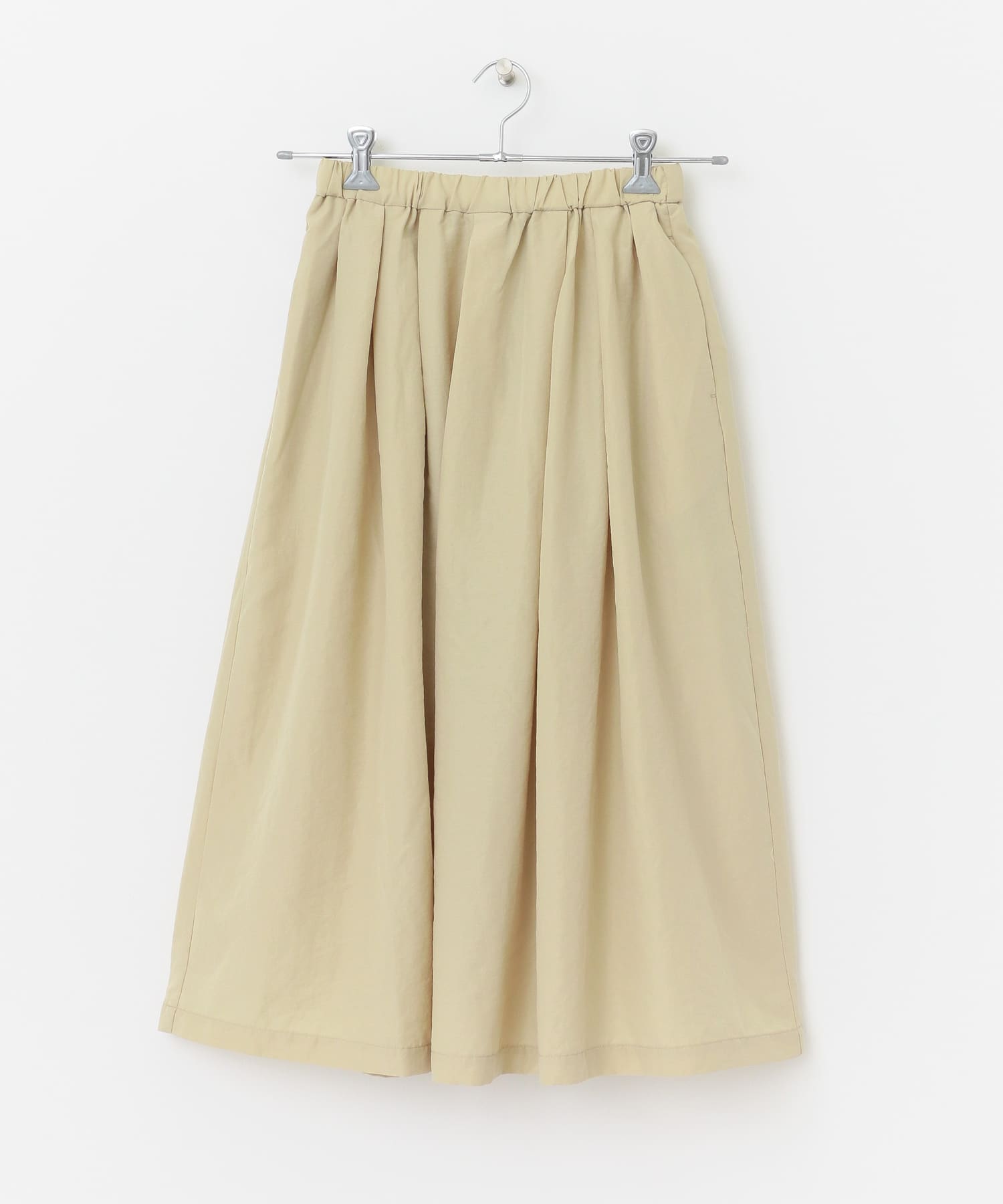 FORK&SPOON　タックボリュームスカート BEIGE 1