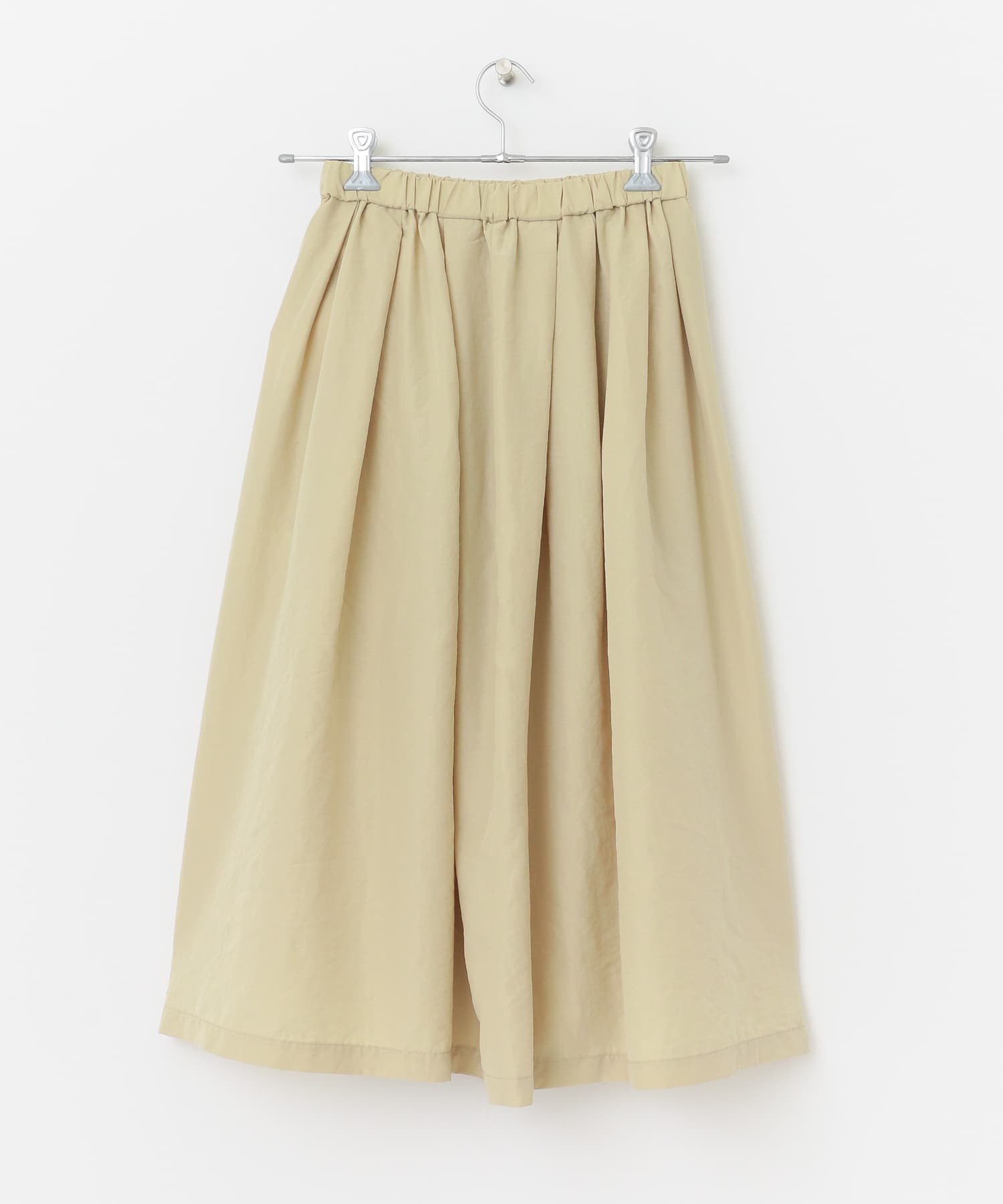 FORK&SPOON　タックボリュームスカート BEIGE 1