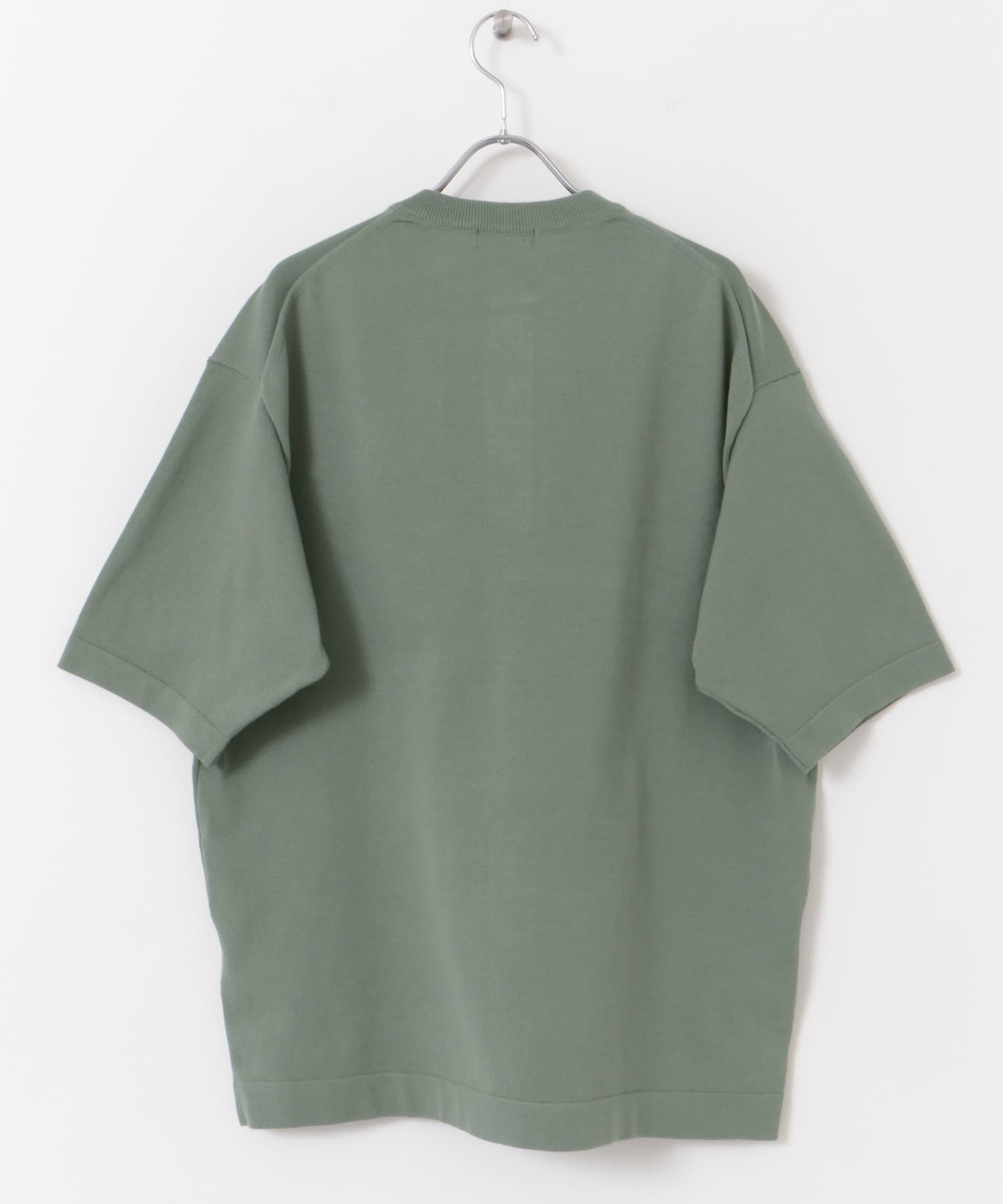 FORK&SPOON　ヘンリーネックニットTシャツ MOSSMINT 4