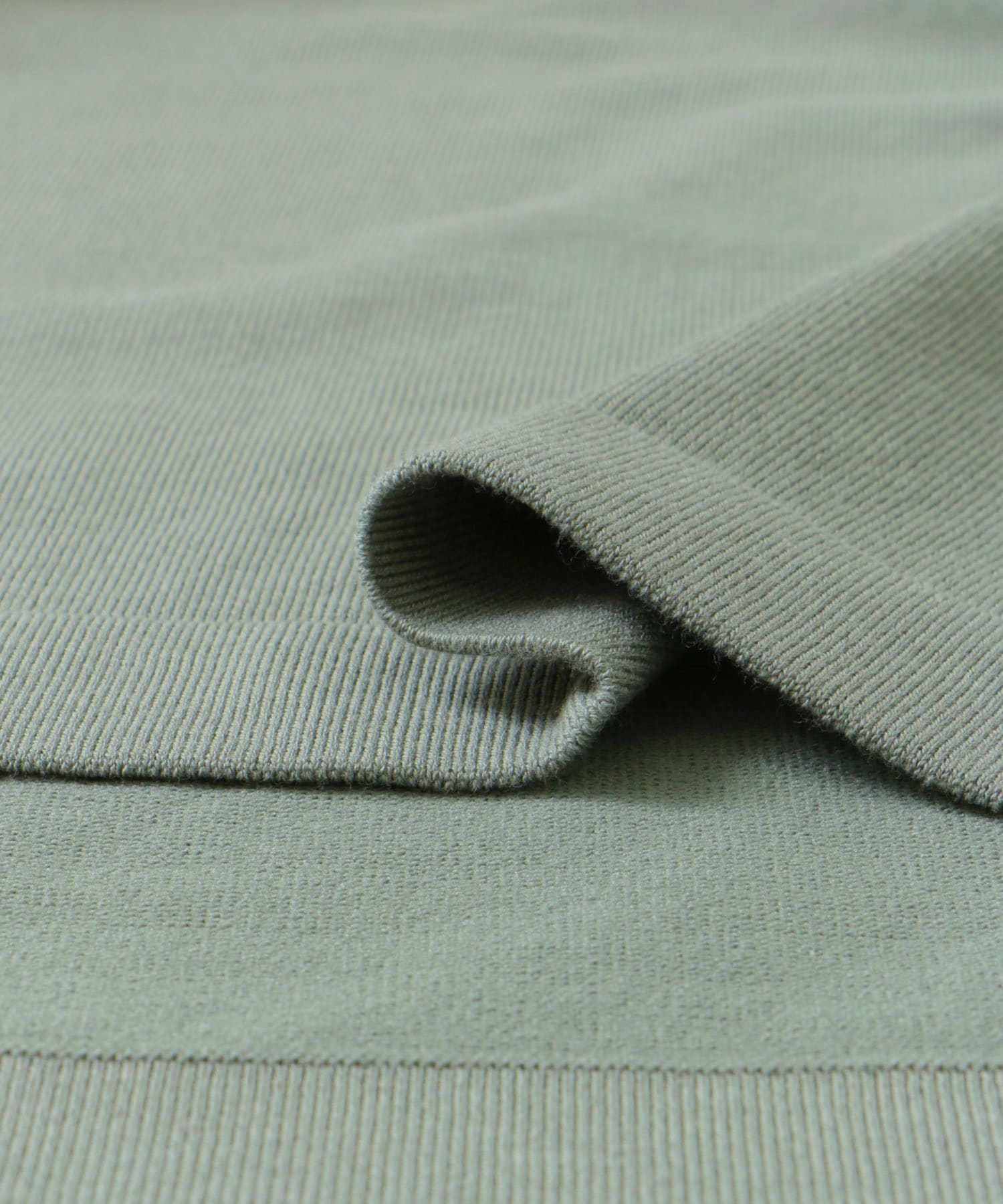 FORK&SPOON　ヘンリーネックニットTシャツ MOSSMINT 4